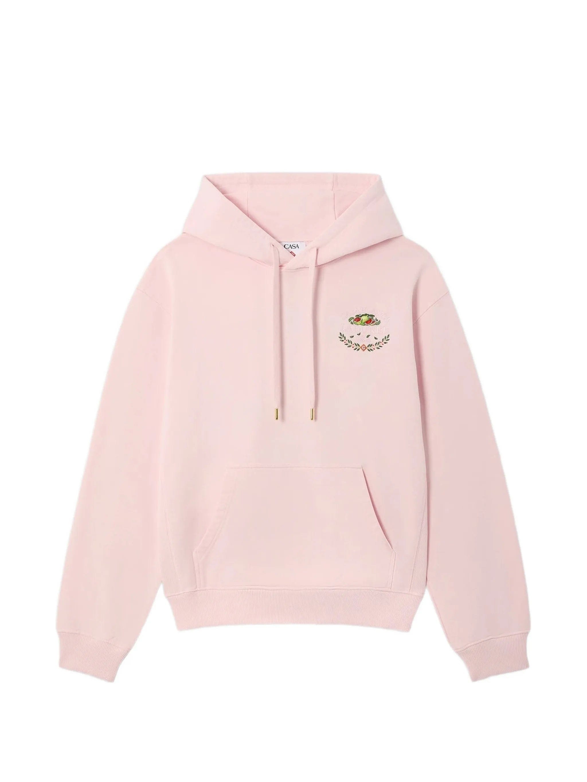 Casablanca x Pink Laduree logo - embroidered hoodie