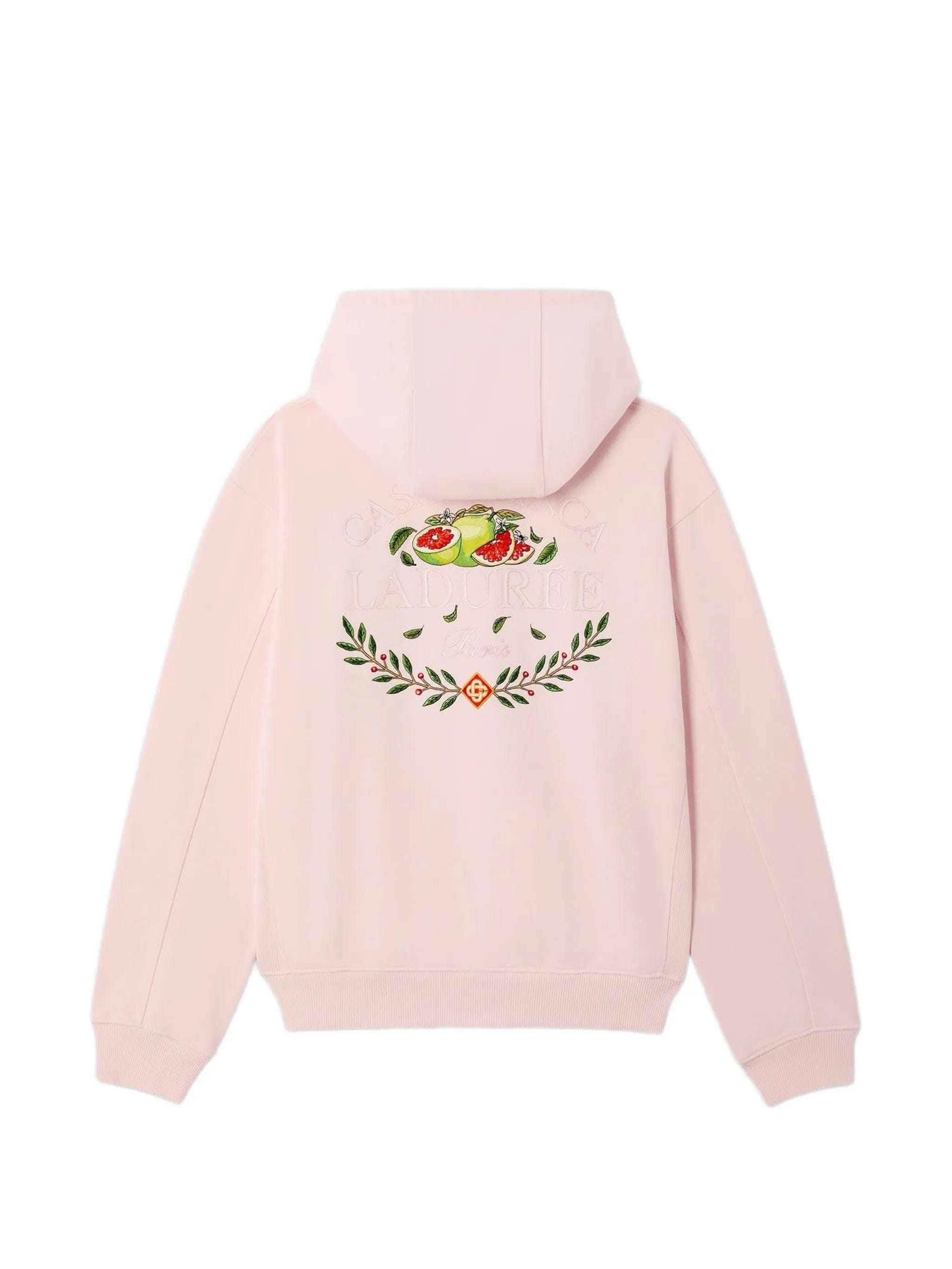 Casablanca x Pink Laduree logo - embroidered hoodie