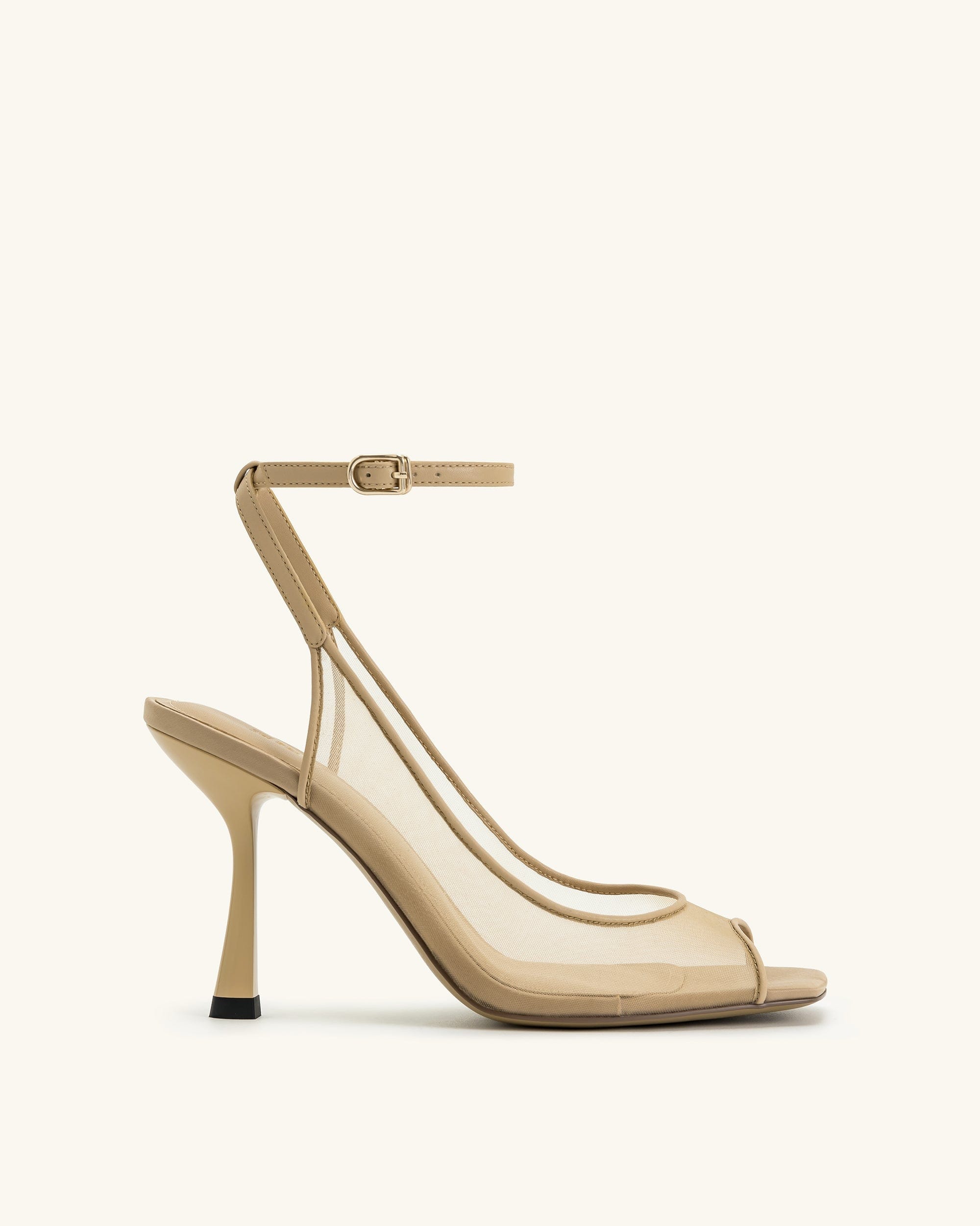 Jw Pei Serenity Open Toe Mesh Slingback Sandals Khaki