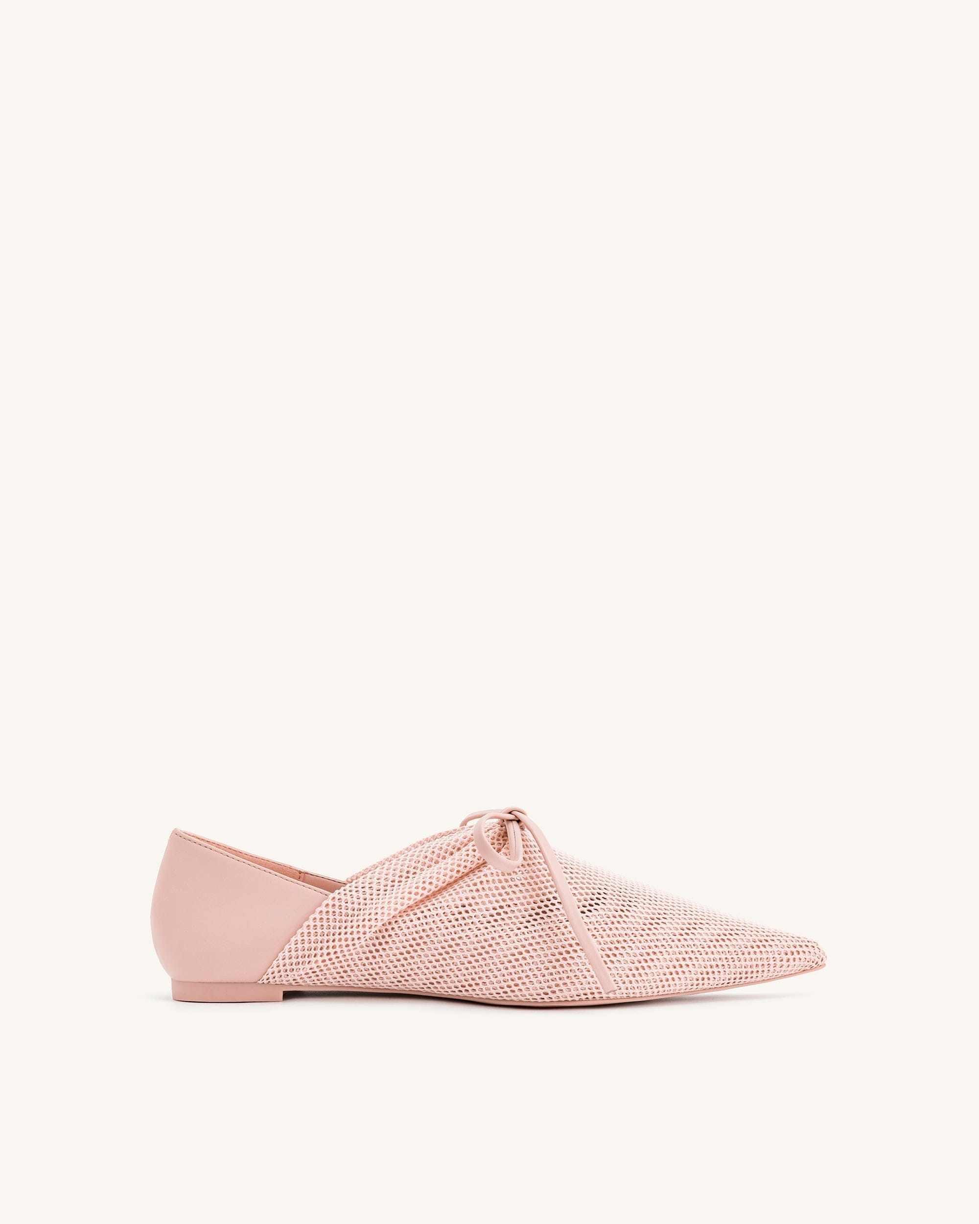 Jw Pei Reilly Fishnet Ballerina Flats Pink Beige