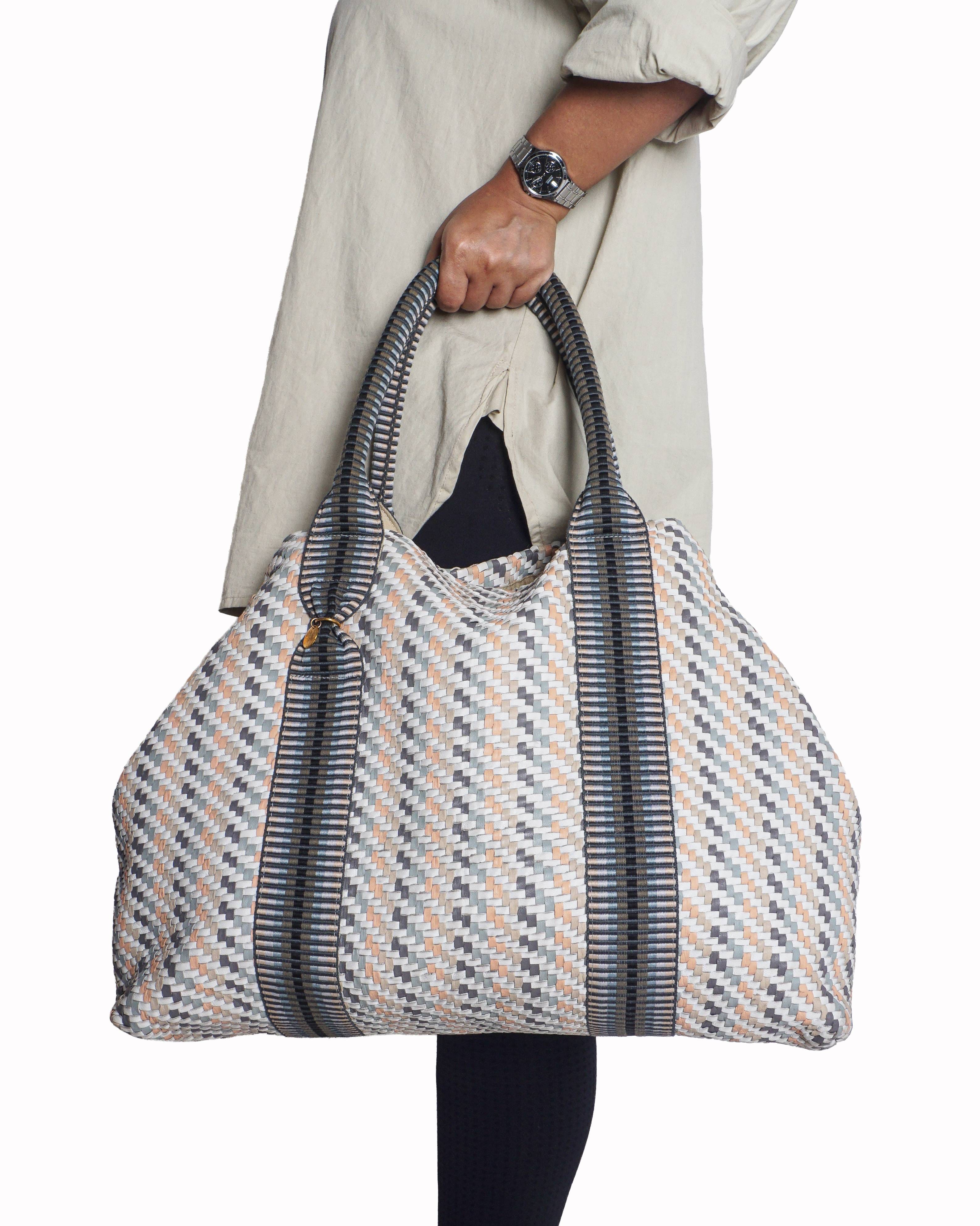 Stelar Saroka Woven Leather Weekender Bag