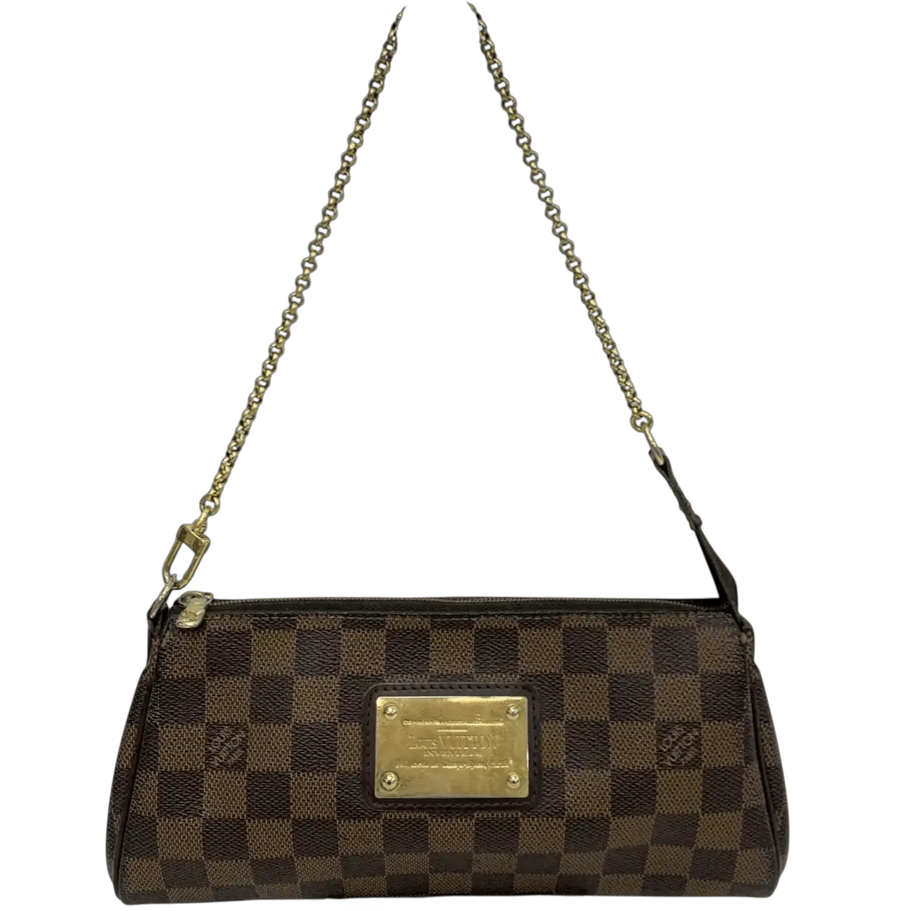 True To Sole Louis Vuitton Damier Ebene Eva Pochette Chain Shoulder Bag