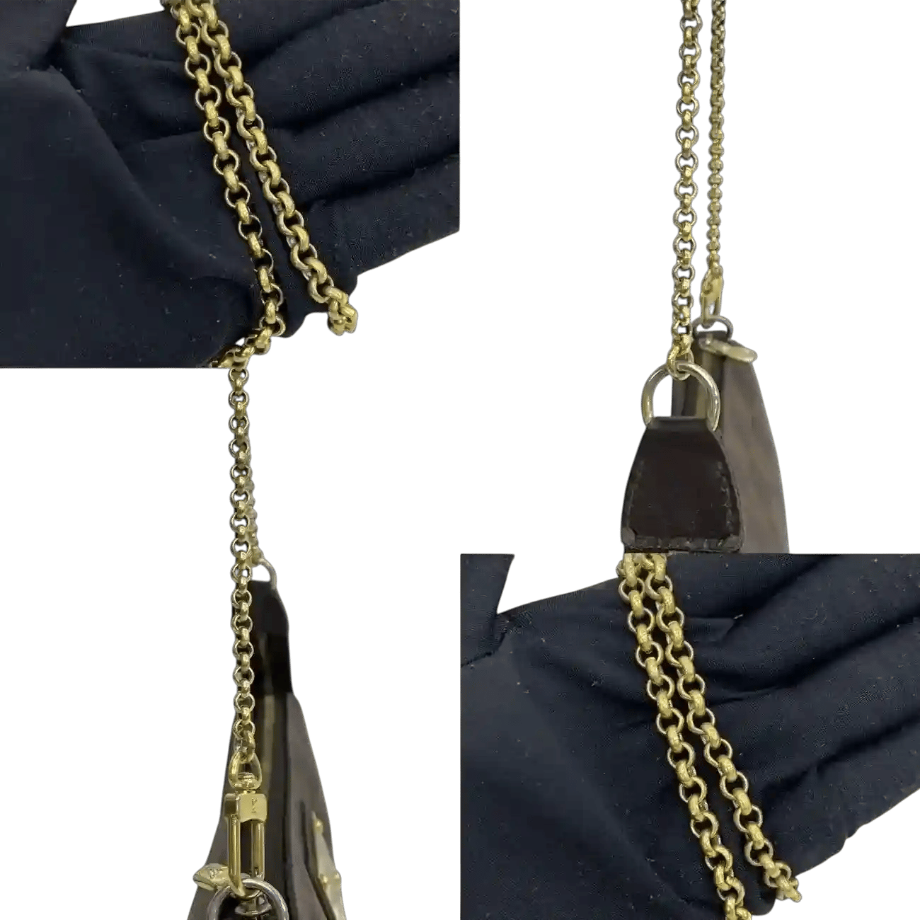 True To Sole Louis Vuitton Damier Ebene Eva Pochette Chain Shoulder Bag