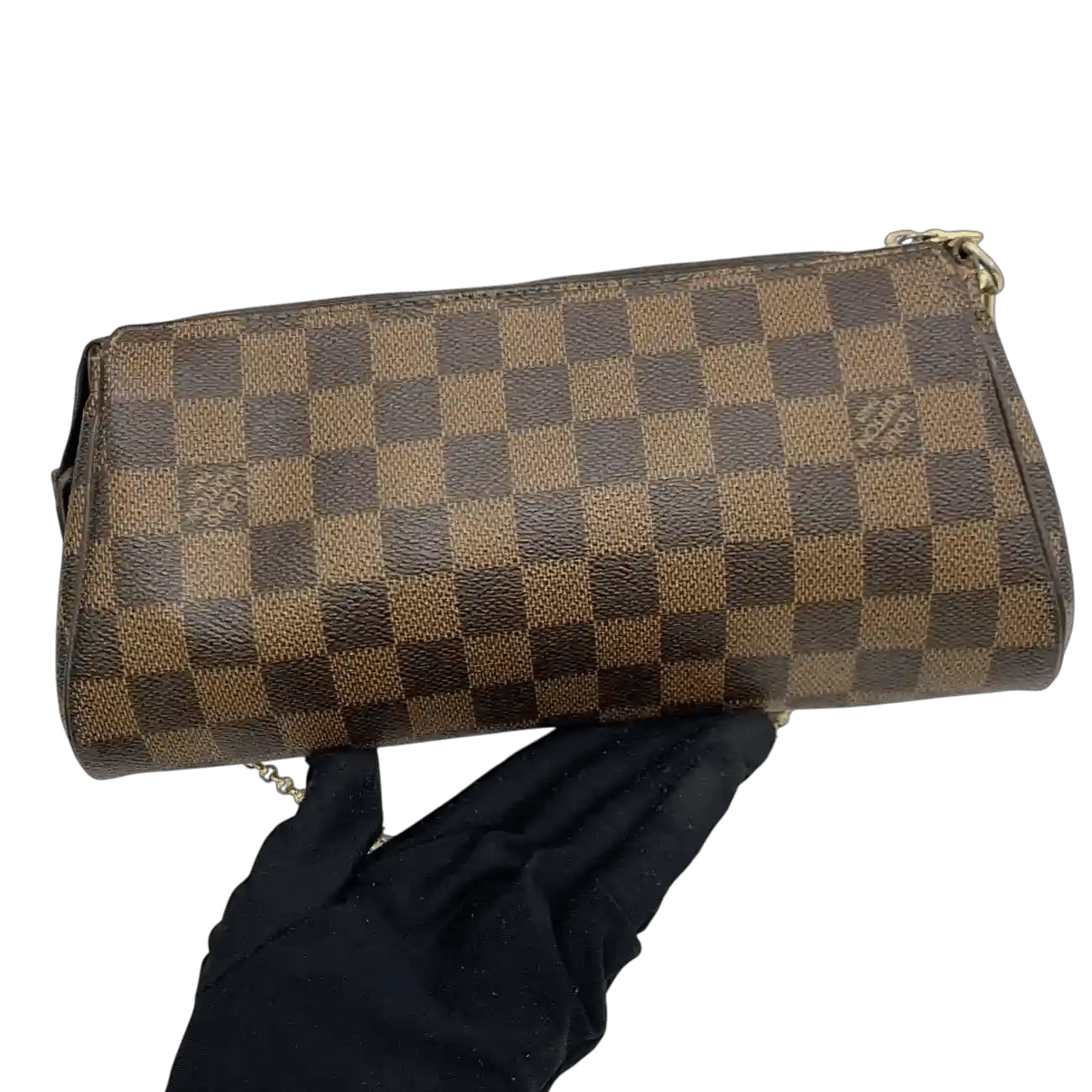 True To Sole Louis Vuitton Damier Ebene Eva Pochette Chain Shoulder Bag