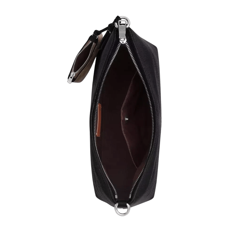 Laurel Shoulder Bag With Mirror Charm And Pouch Black