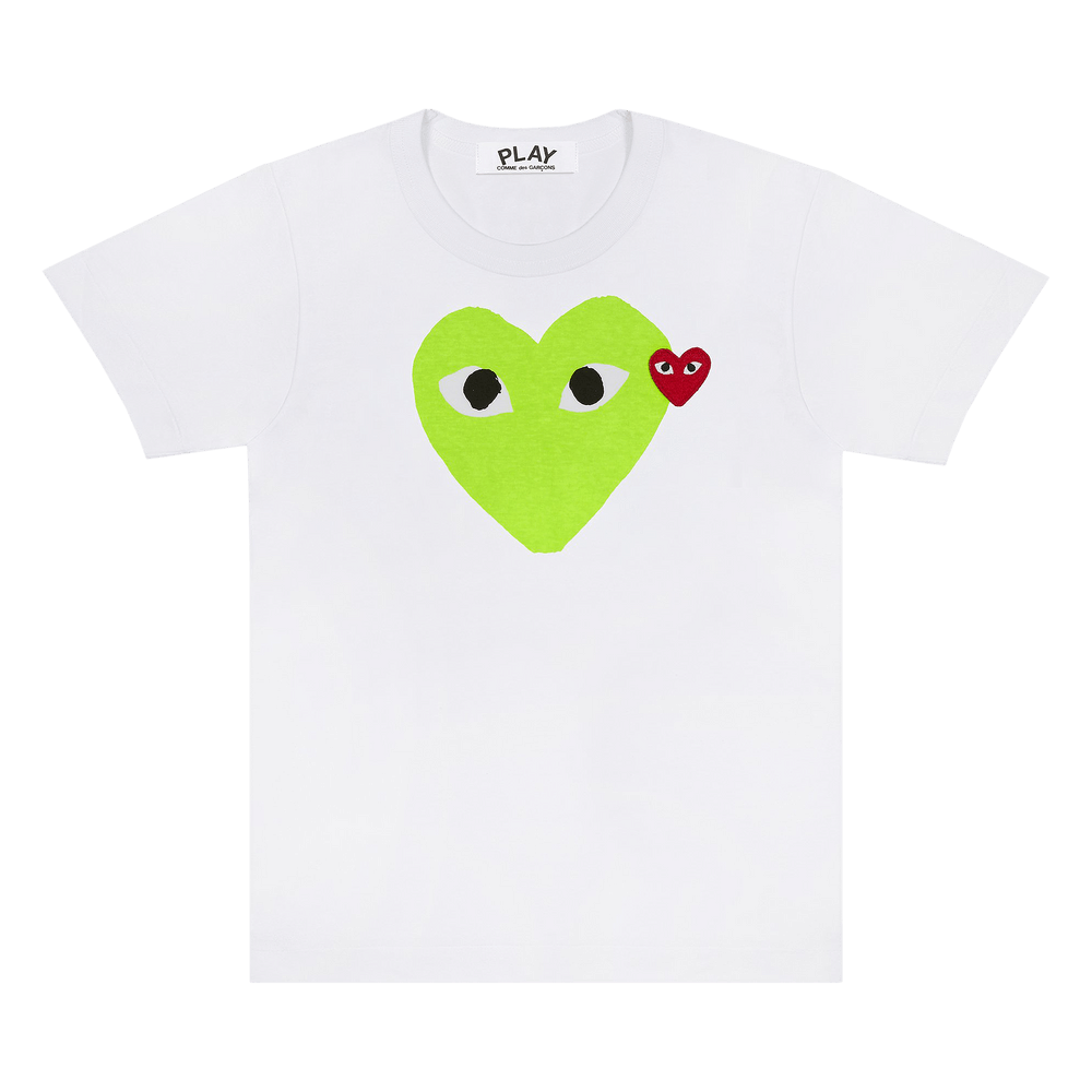 Comme des Garçons PLAY Red Emblem Heart T-Shirt White/Green