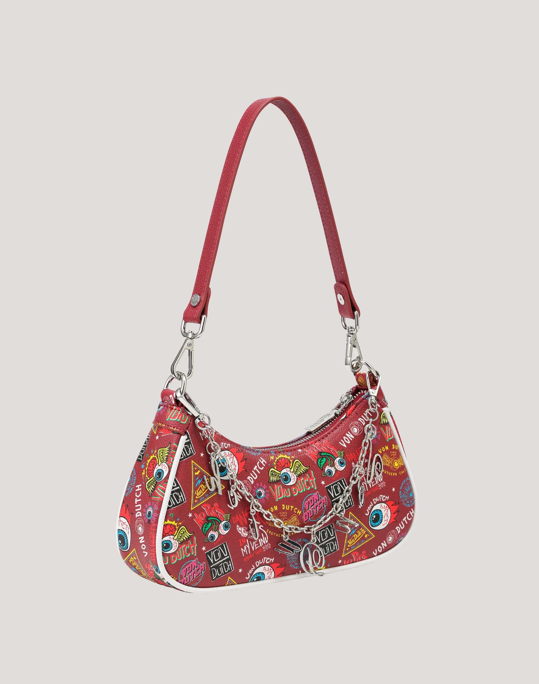 Von Dutch Allover Print Shoulder Bag