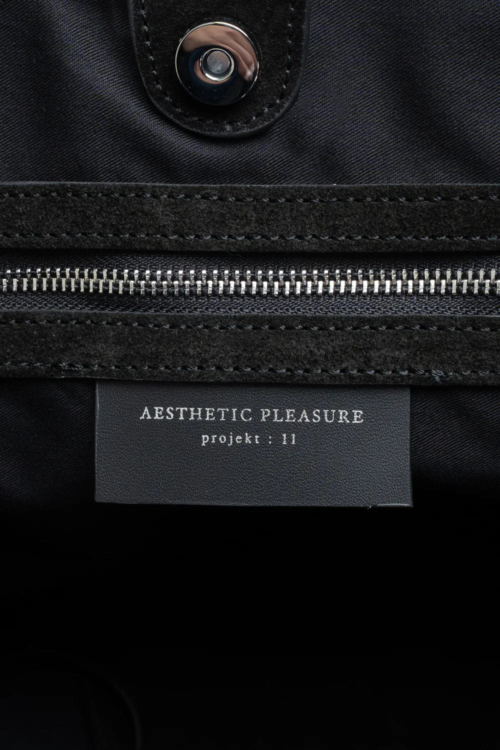 Aesthetic Pleasure Obi Suede Shoulder Bag in Black