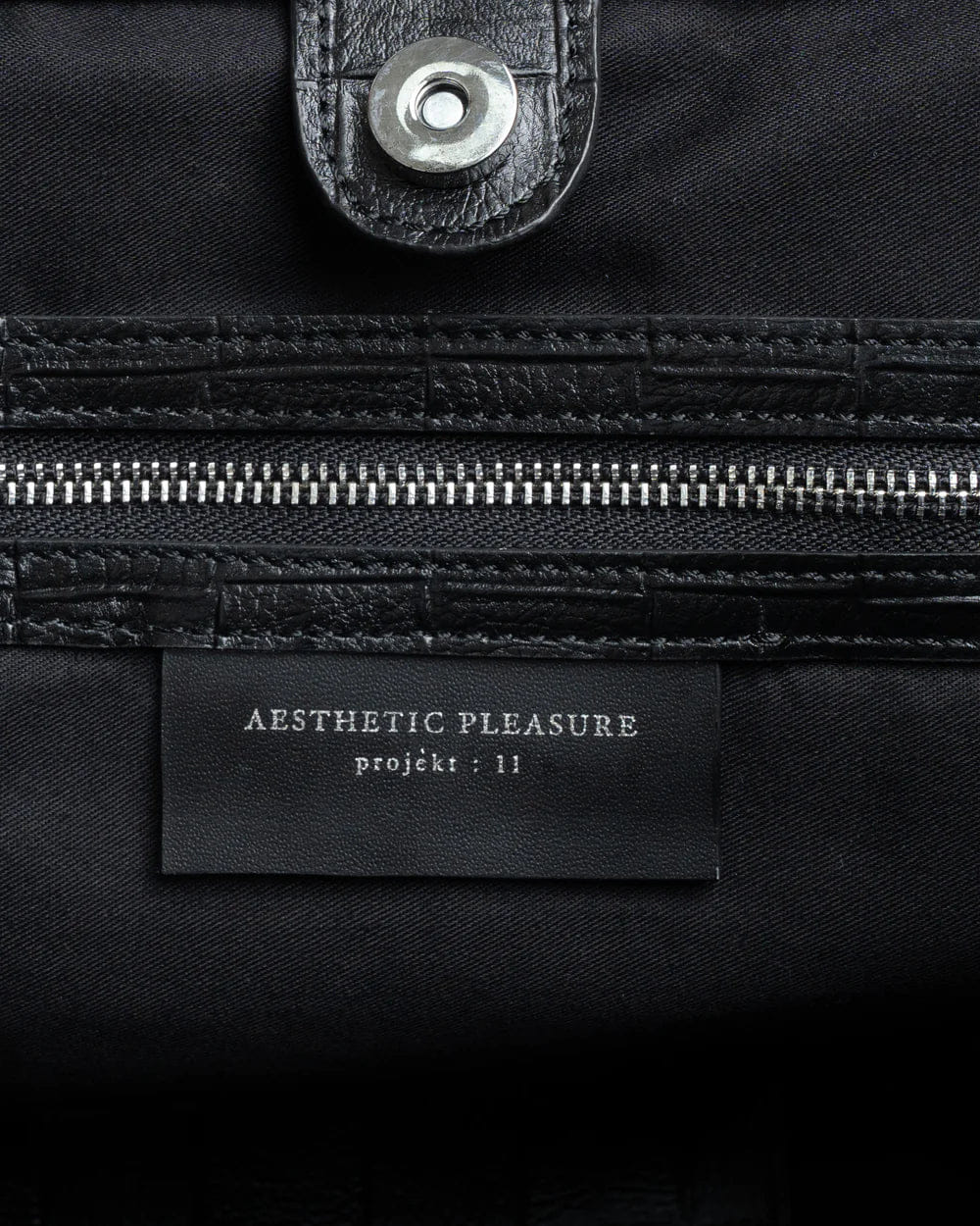 Aesthetic Pleasure Essens Leather Shoulder Bag in Black