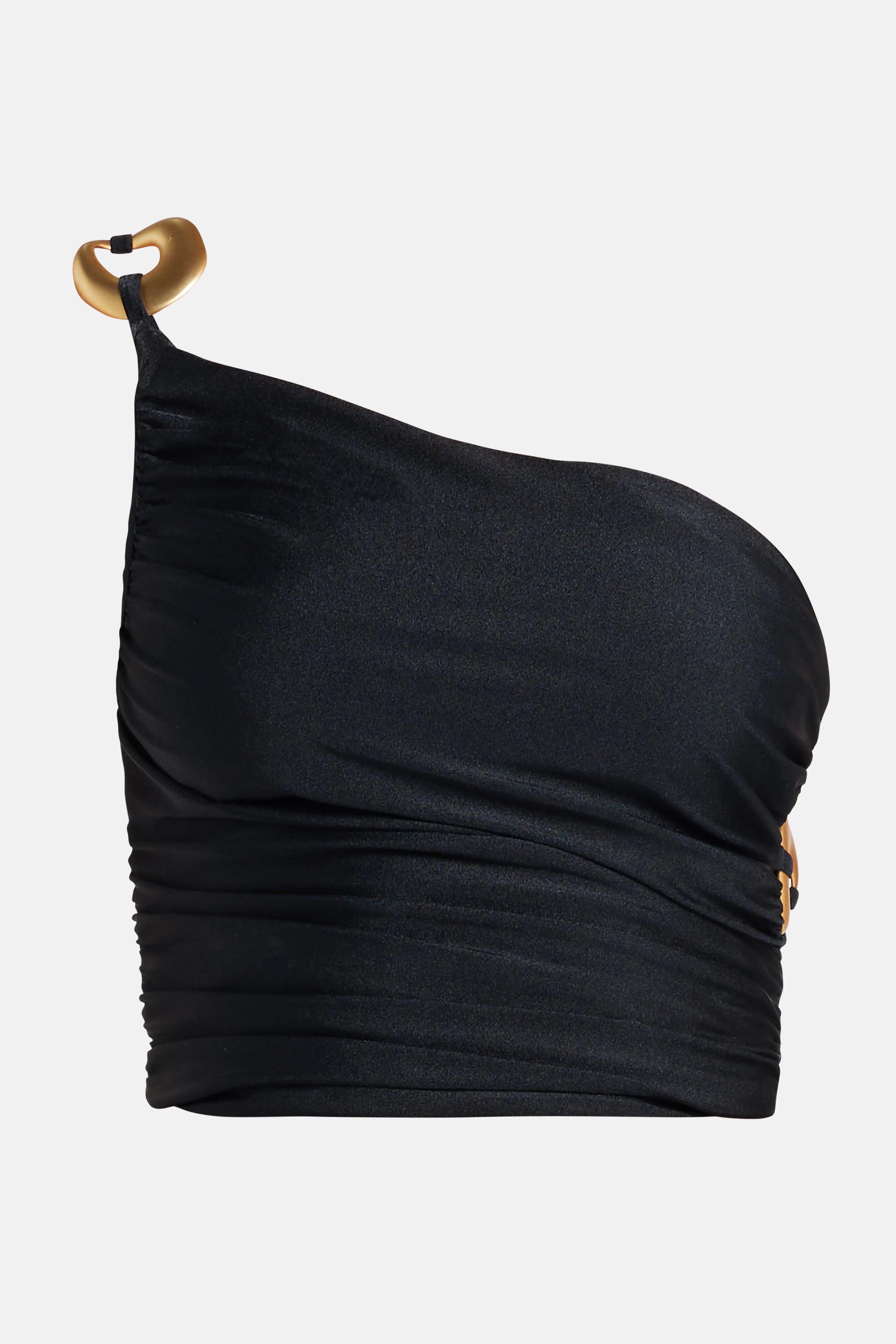 Lediel Bacilica One Shoulder Top in Black