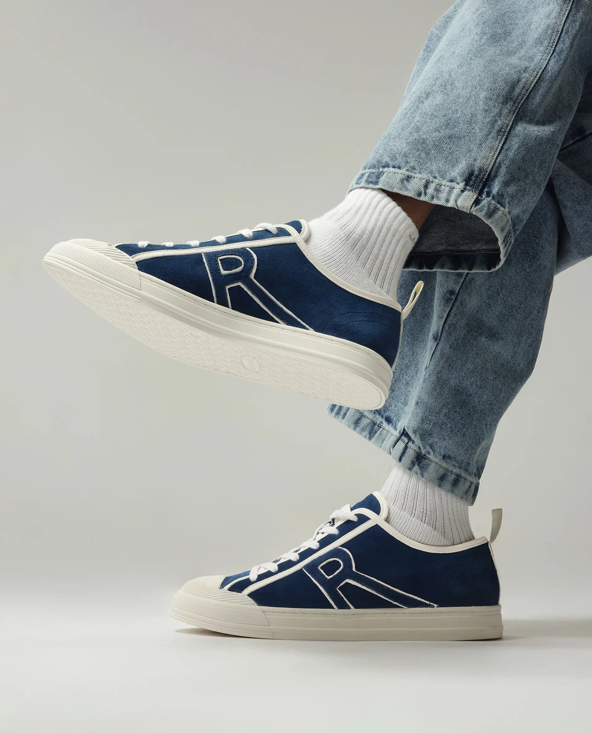 RAREZ Rare Rabbit Men Sauron - 2 Blue Lace - Up Shoes