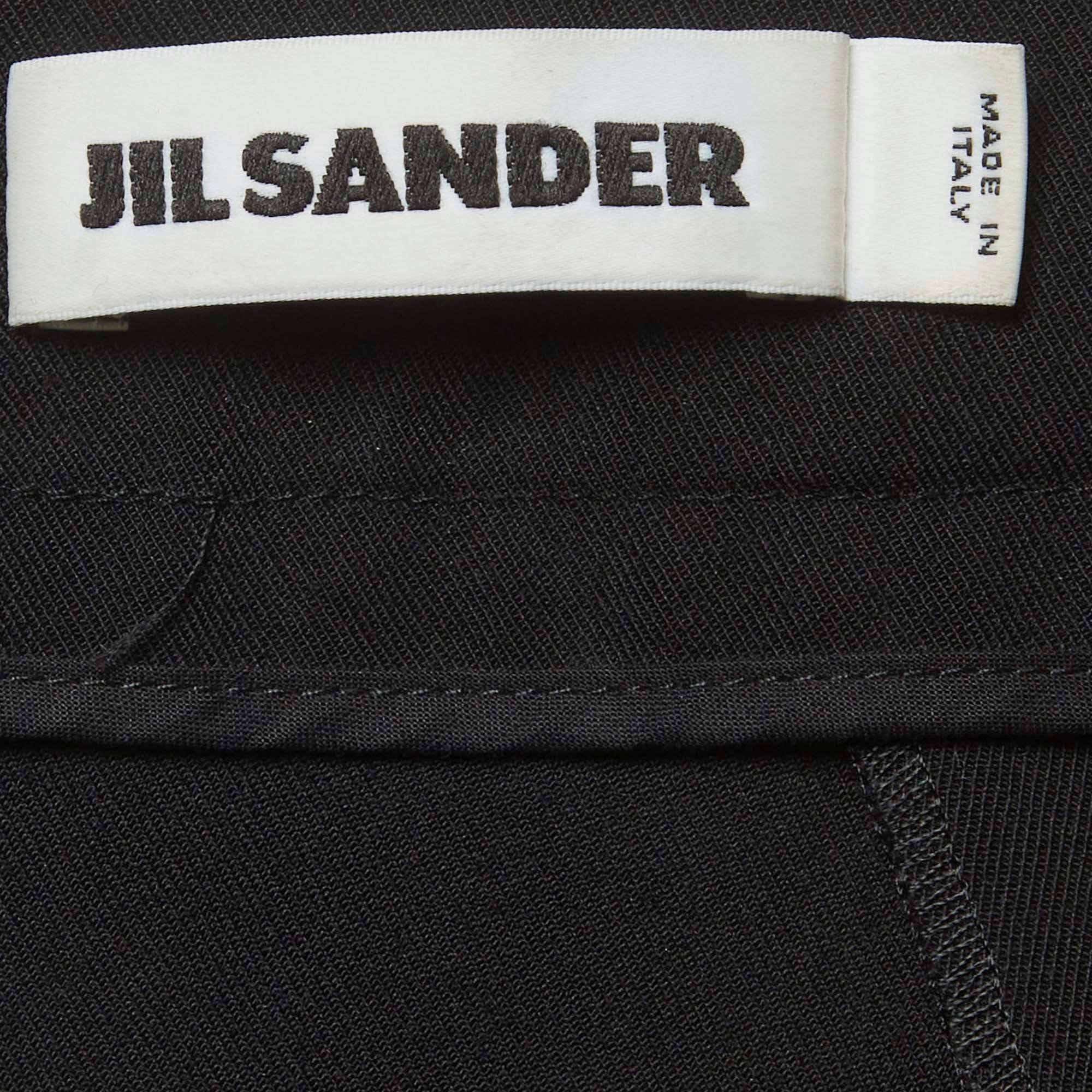 Jil Sander Black Twill Regular Fit Trousers