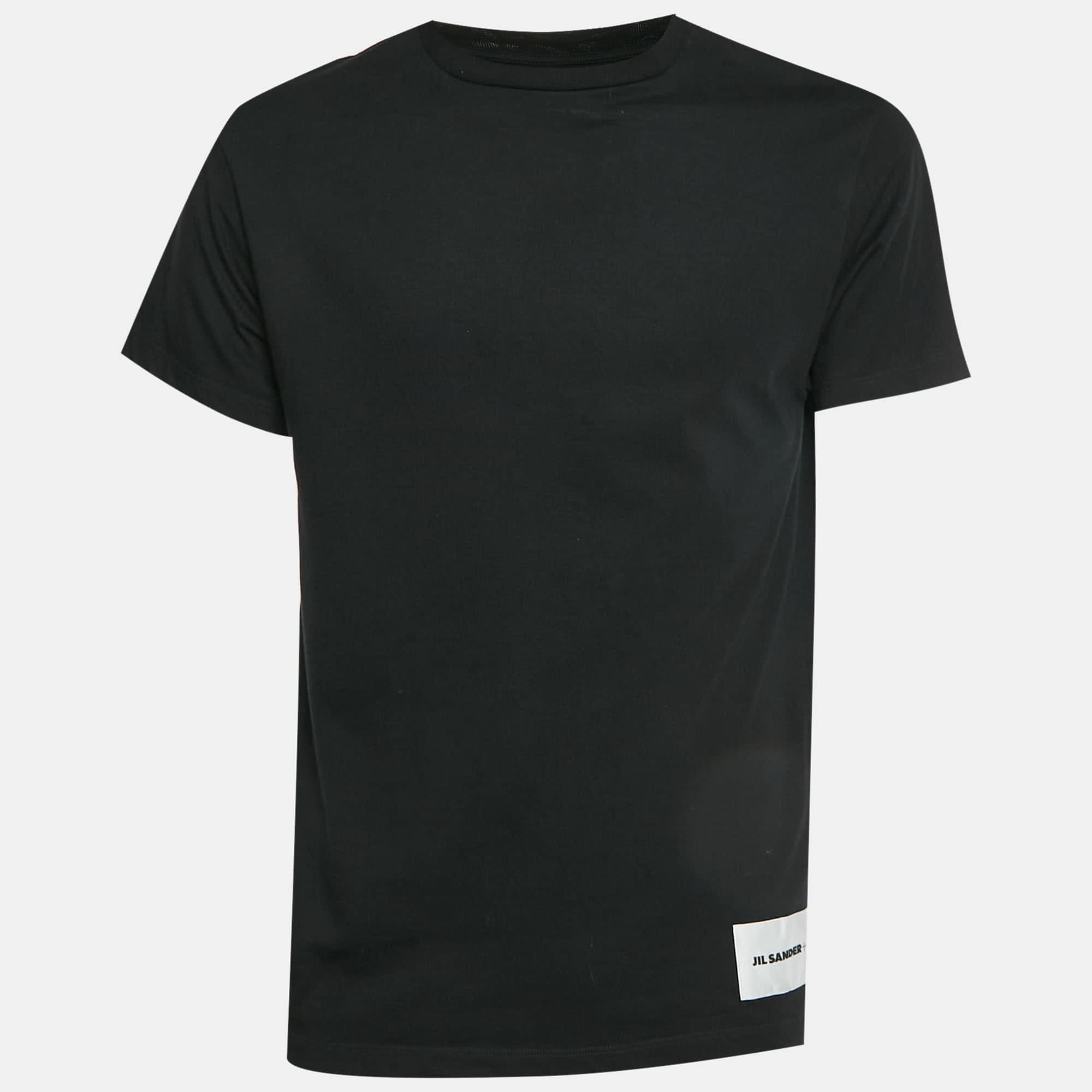 Jil Sander Black Jersey Crewneck T - Shirt
