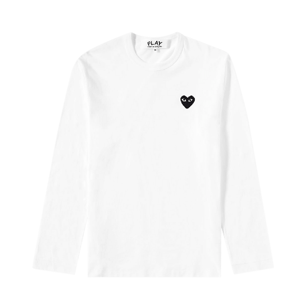 Comme des Garçons PLAY Heart Logo Long-Sleeve T-Shirt White