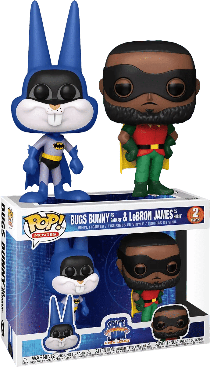 Funko Space Jam 2: A New Legacy - Bugs Bunny as Batman & LeBron James as Robin Pop! 2 - Pack