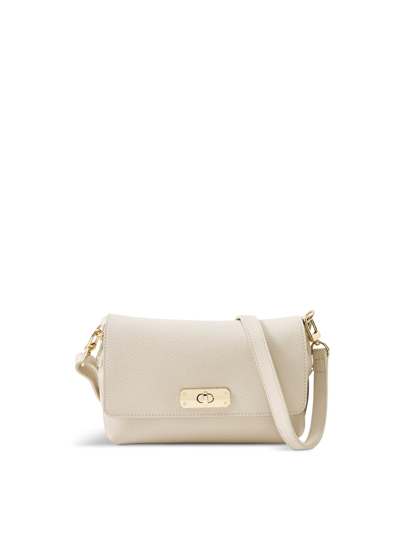 Apatchy London Maisie Midi Leather Shoulder Bag White
