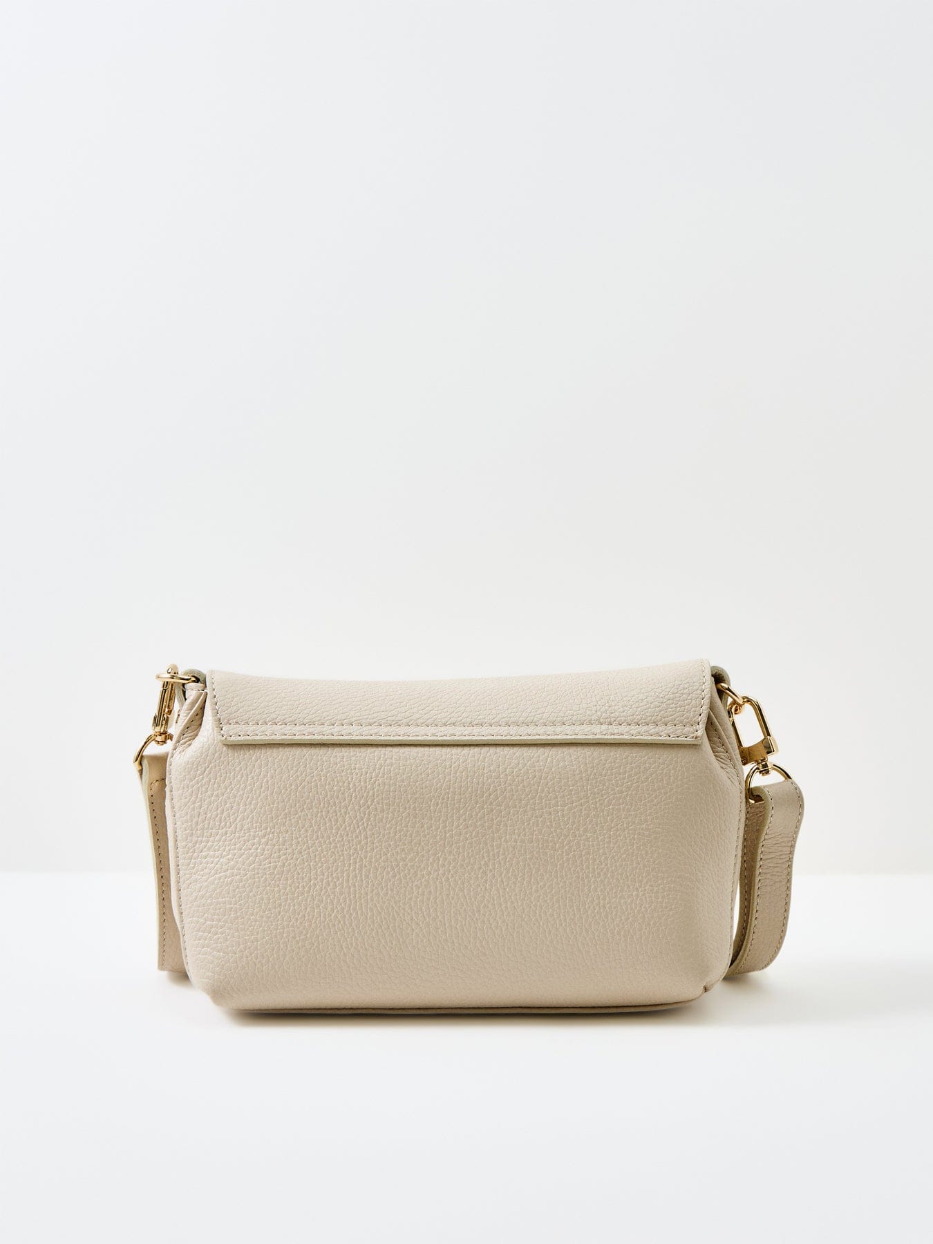 Apatchy London Maisie Midi Leather Shoulder Bag White