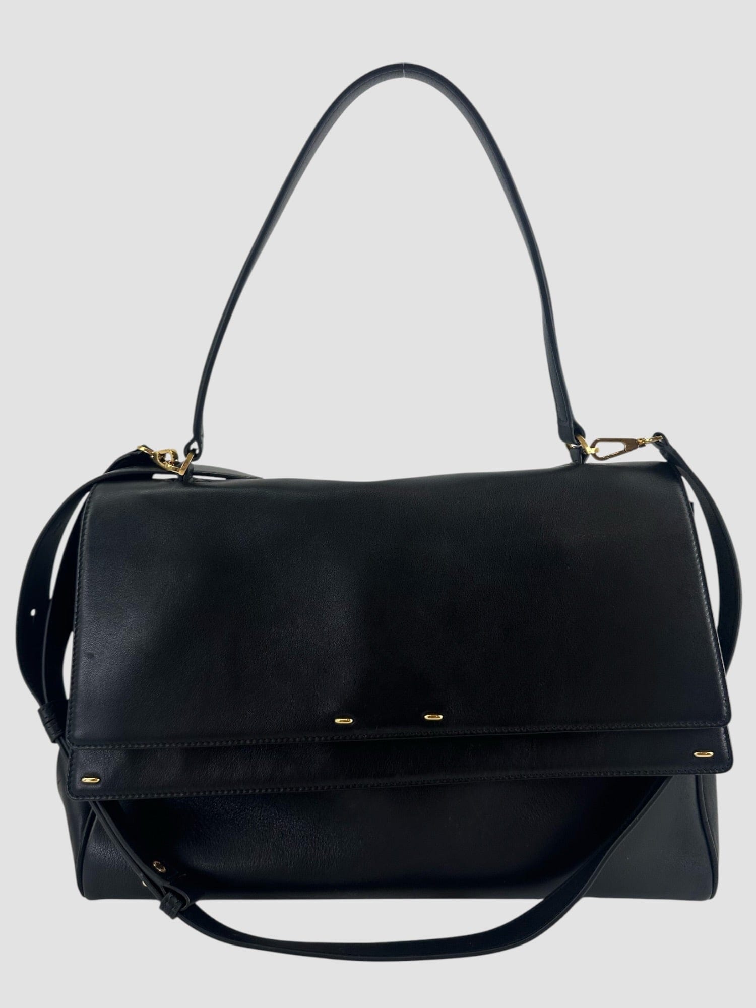 Fabrique Black Rialto Leather Shoulder Bag
