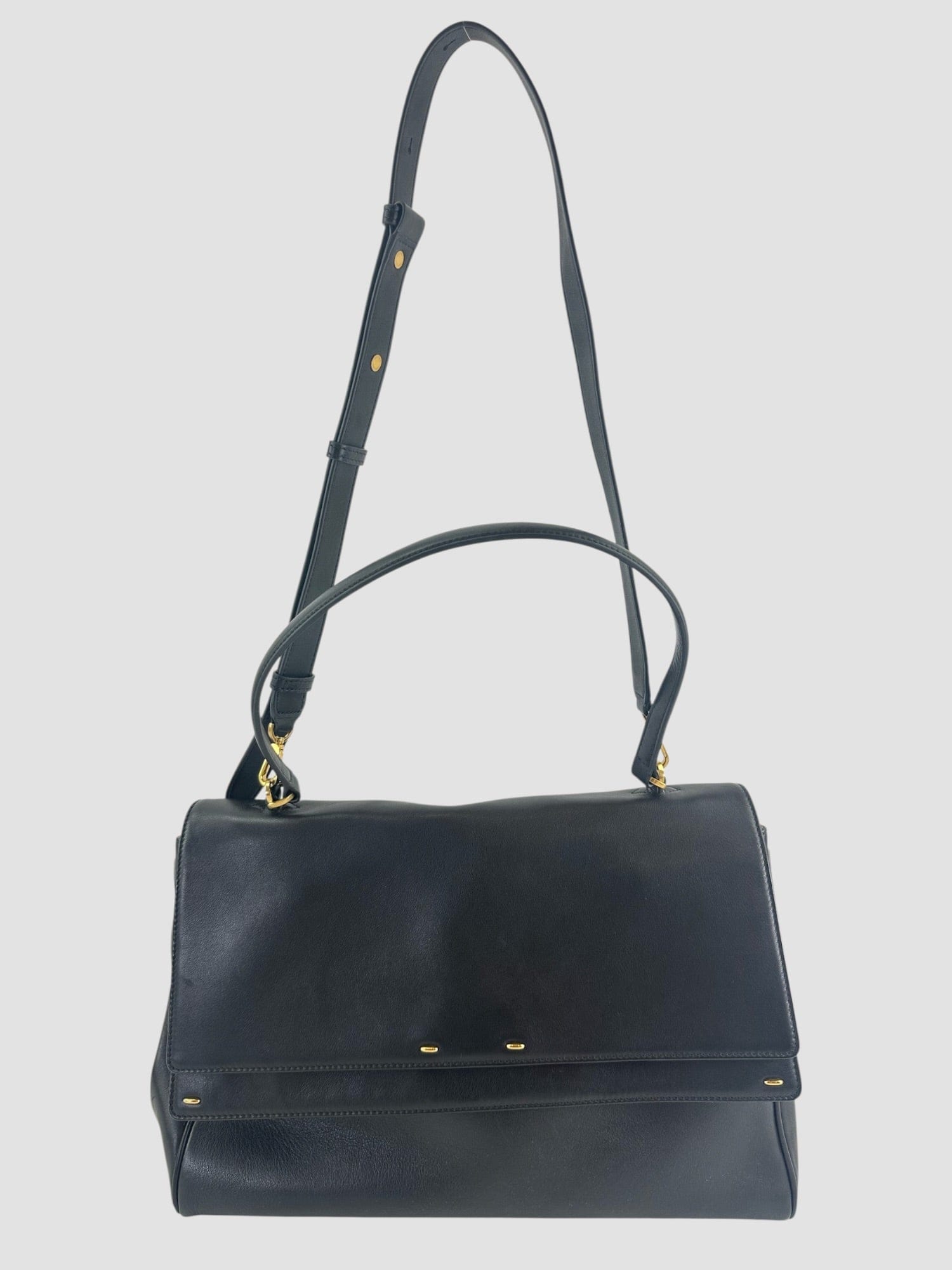 Fabrique Black Rialto Leather Shoulder Bag