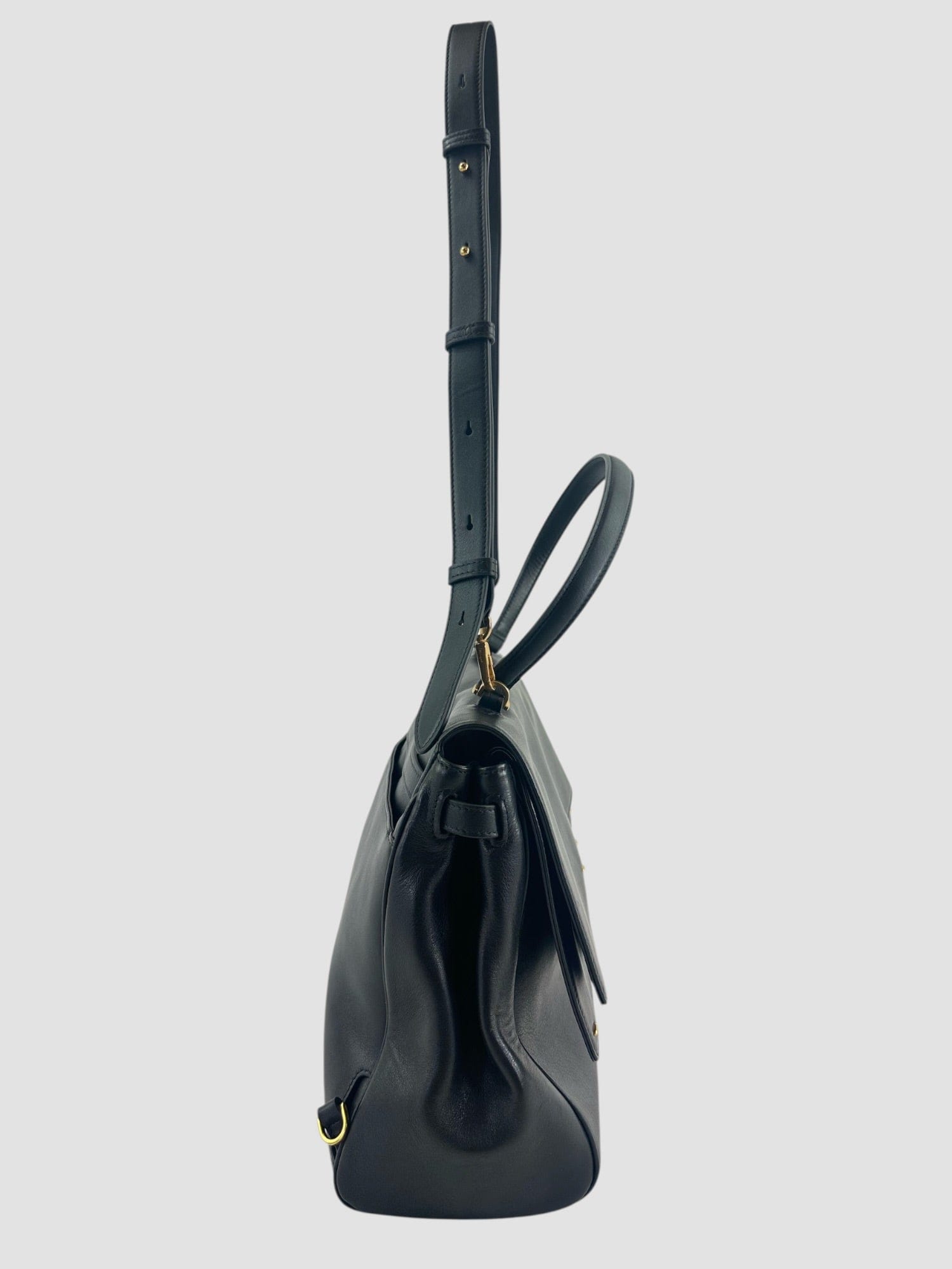 Fabrique Black Rialto Leather Shoulder Bag