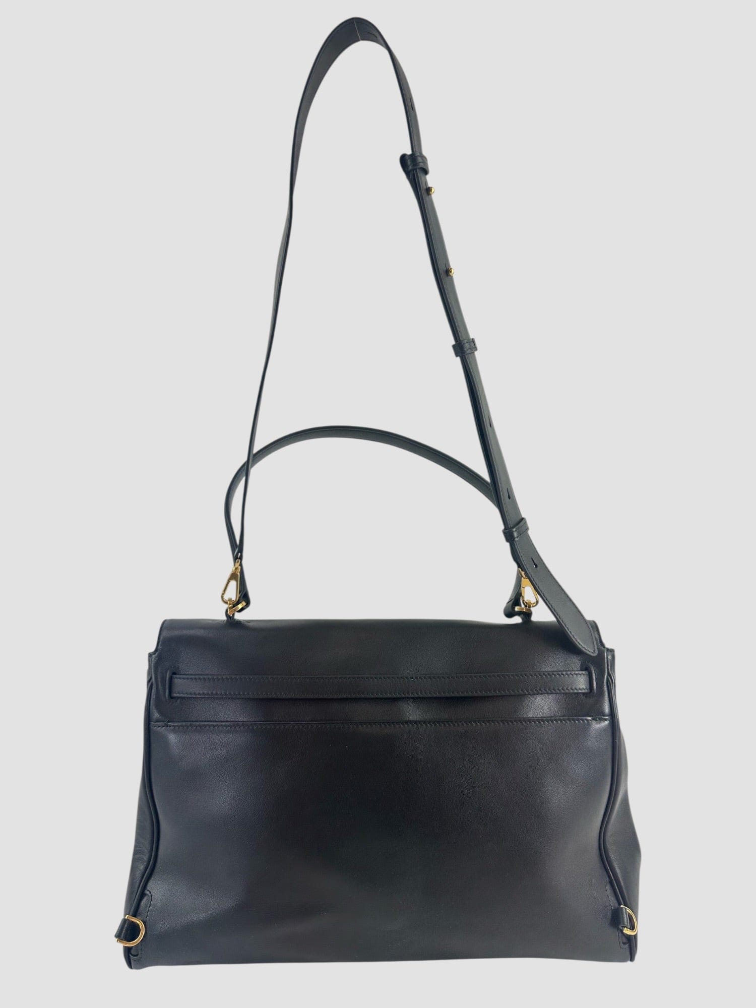 Fabrique Black Rialto Leather Shoulder Bag