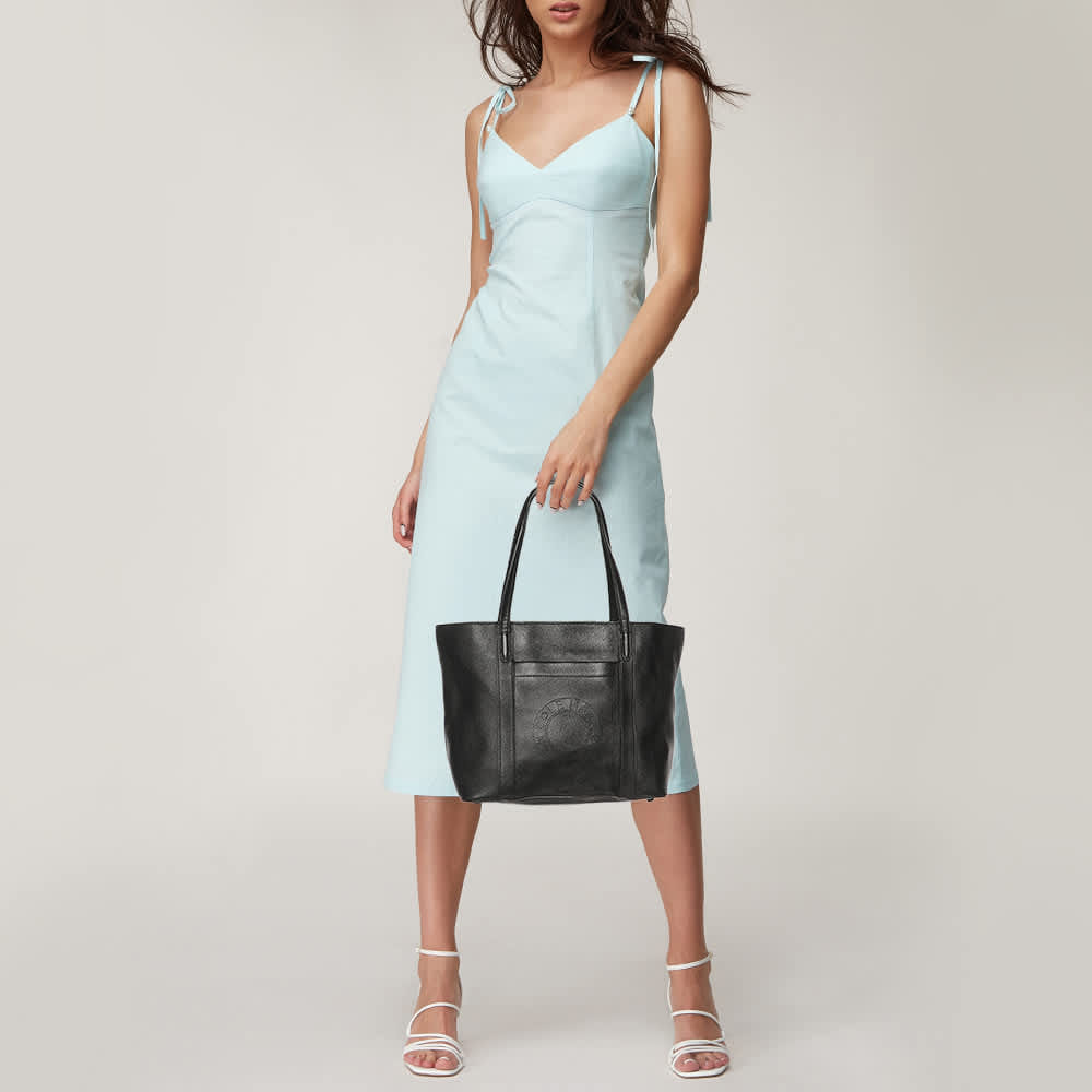 Cole Haan Black Leather Totes Bag
