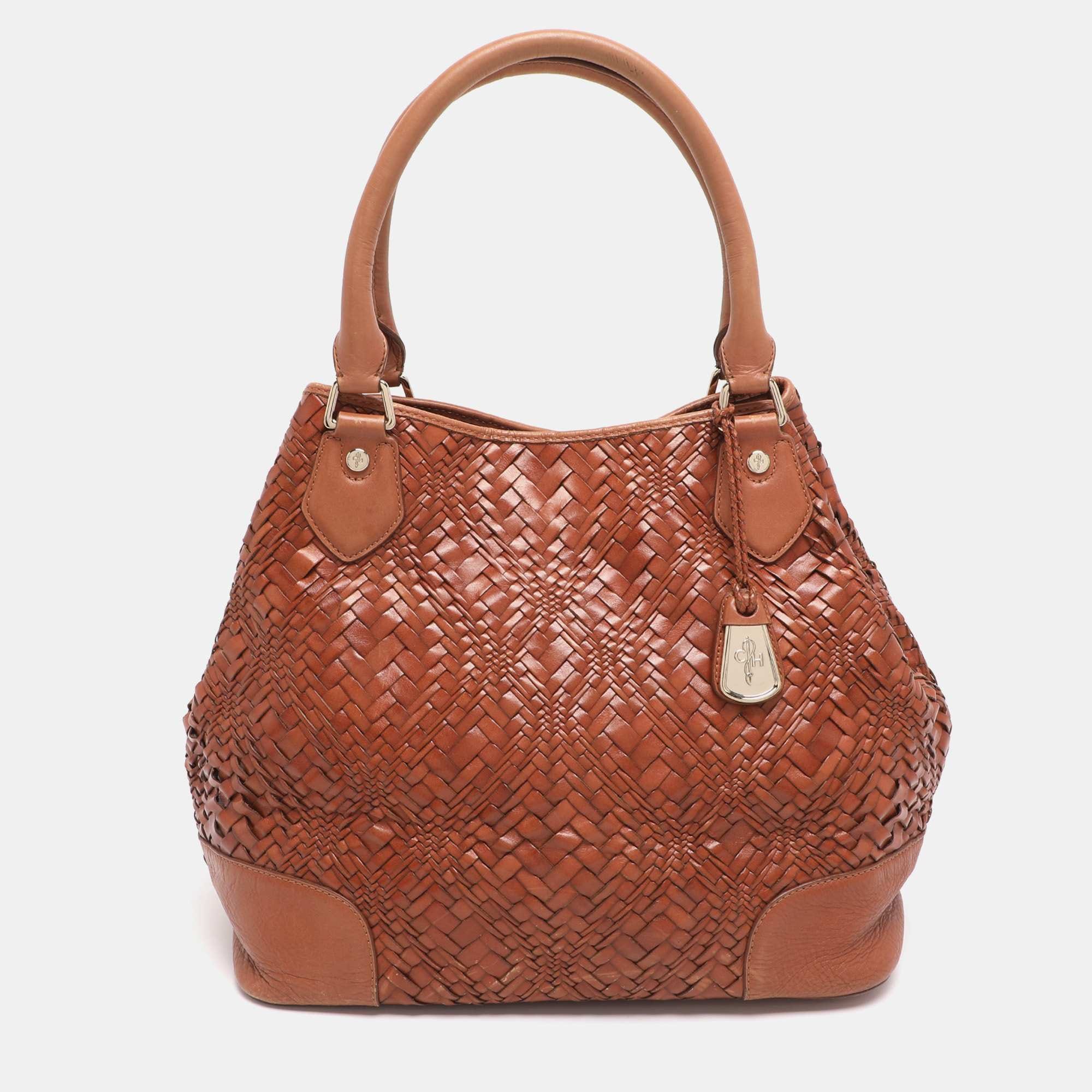 Cole Haan Brown Leather Totes Bag