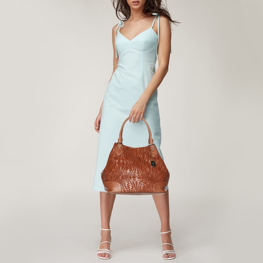 Cole Haan Brown Leather Totes Bag