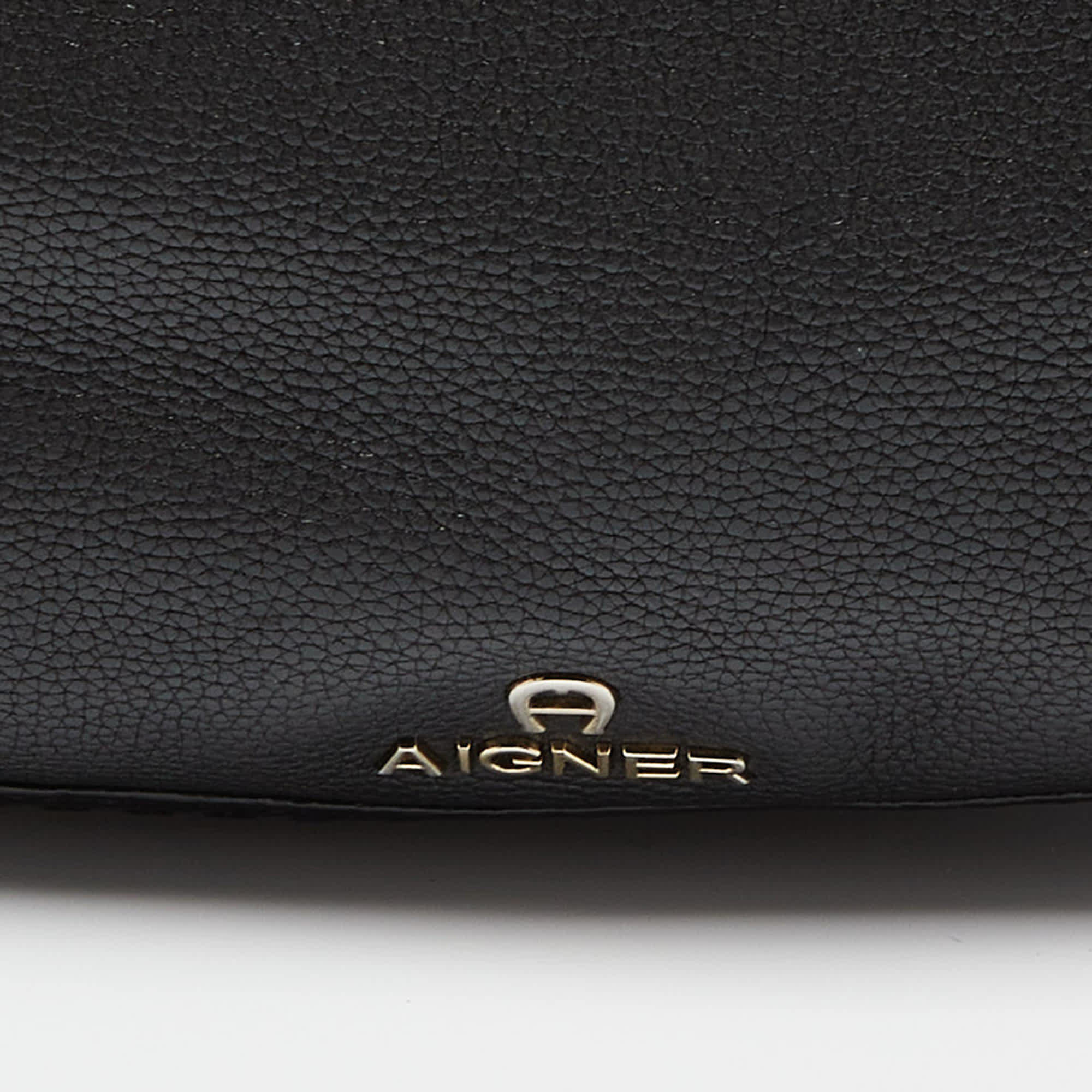 Aigner Black Leather Hobos
