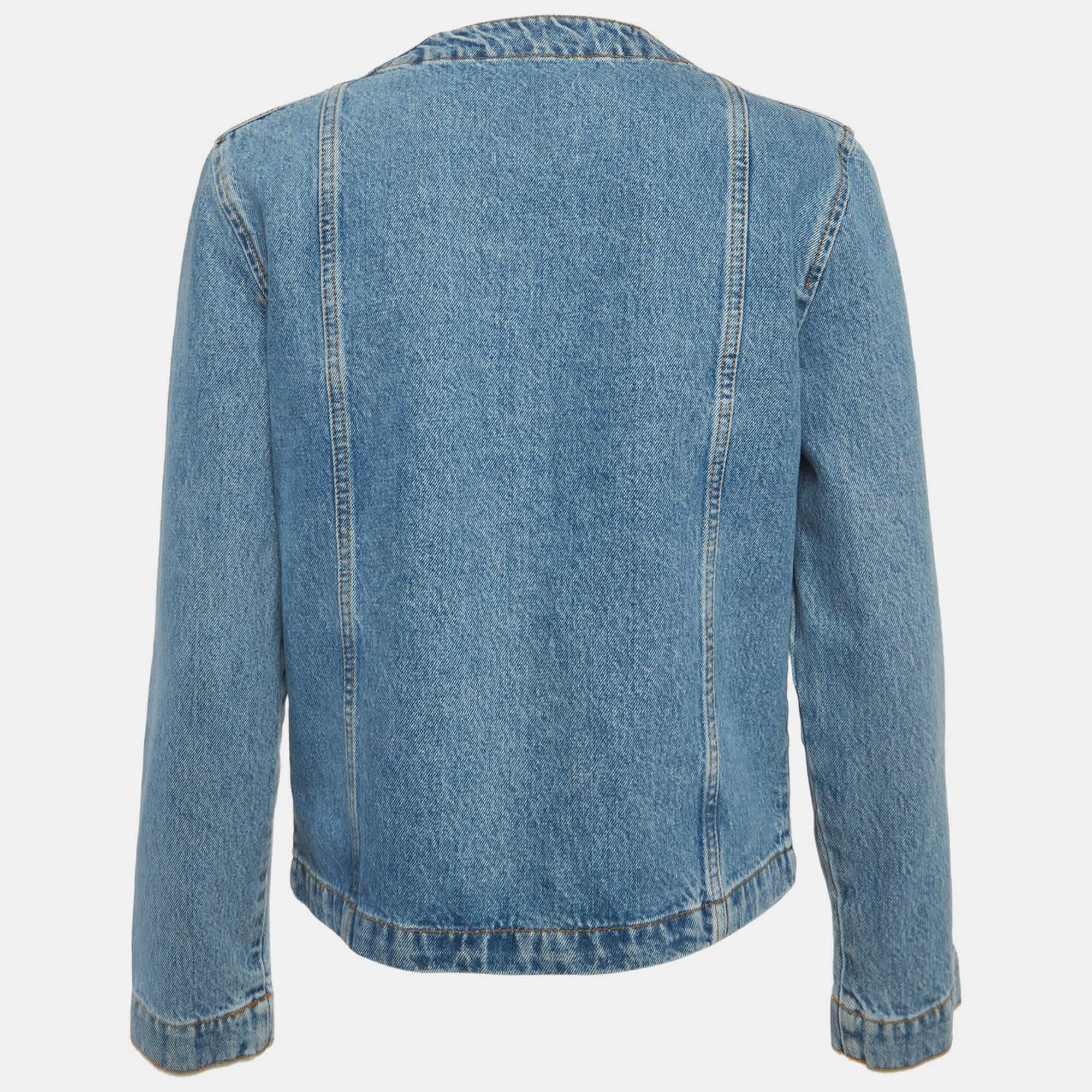 Sandro Blue Button Front Jacket