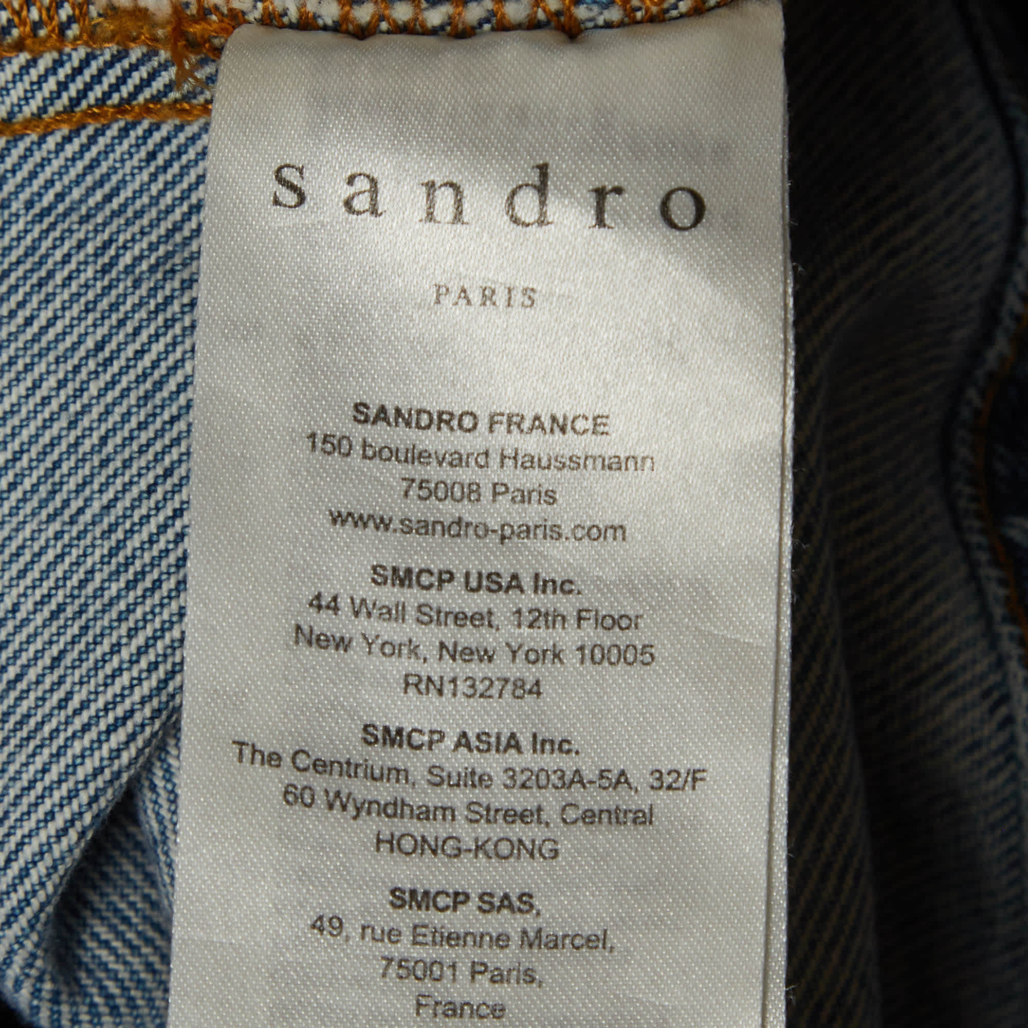 Sandro Blue Button Front Jacket