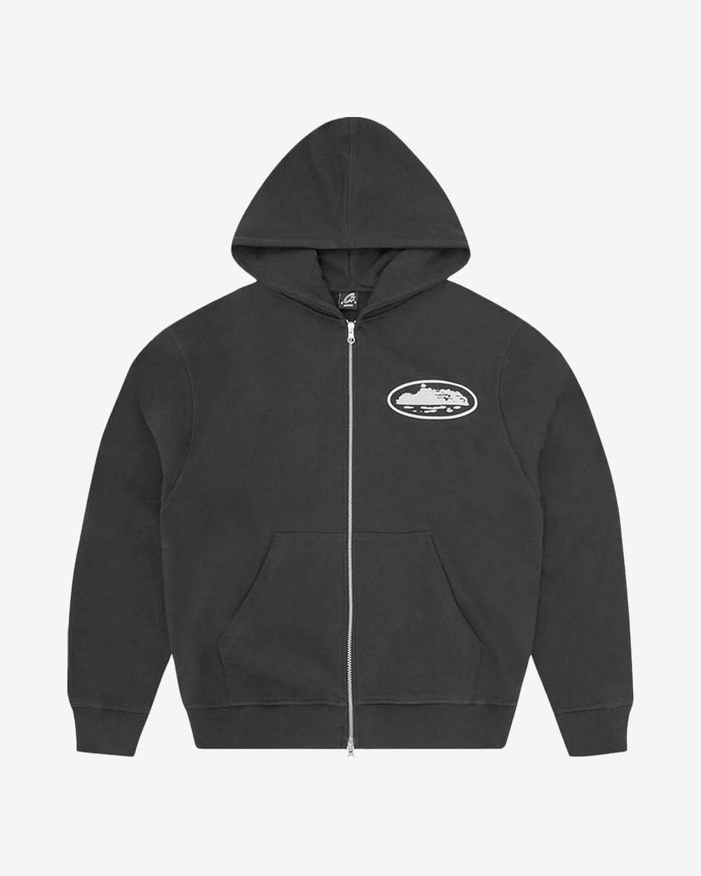 CORTEIZ ISLAND PUFF PRINT ZIP HOODIE WASHED BLACK