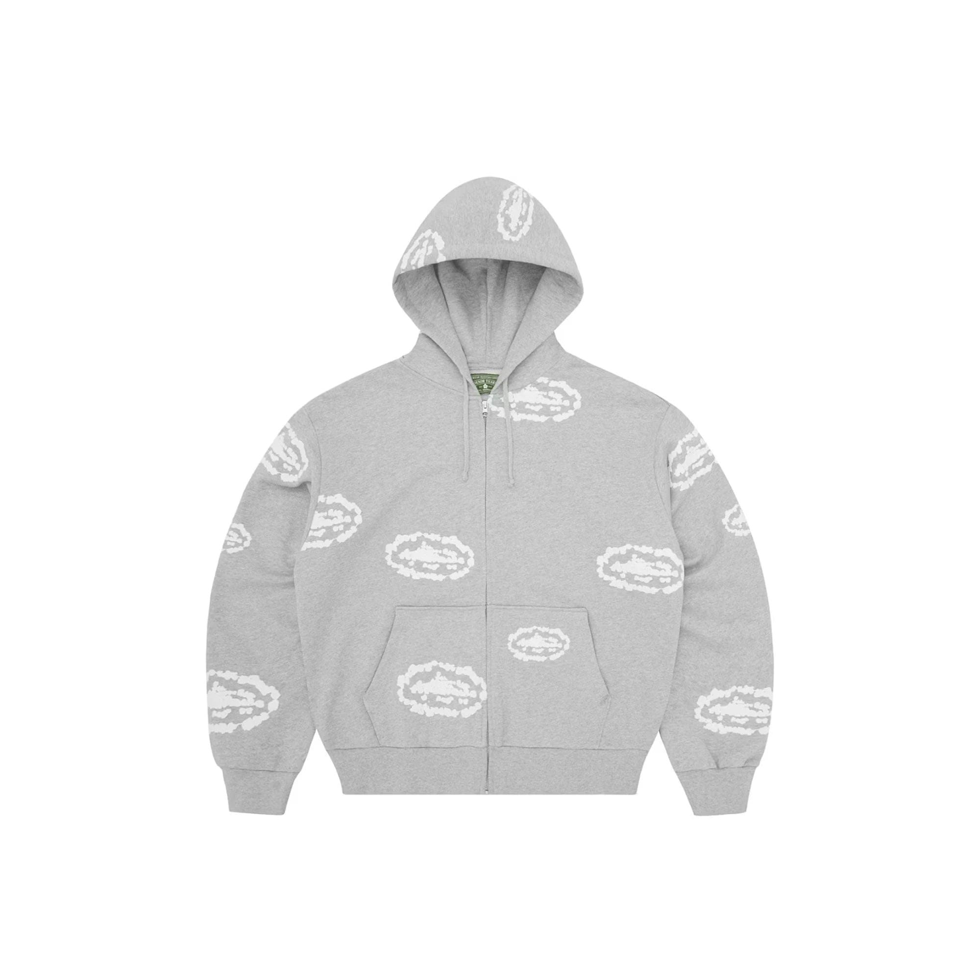 Corteiz x Denim Tears Island Wreath Zip Hoodie Heather Grey (2025)
