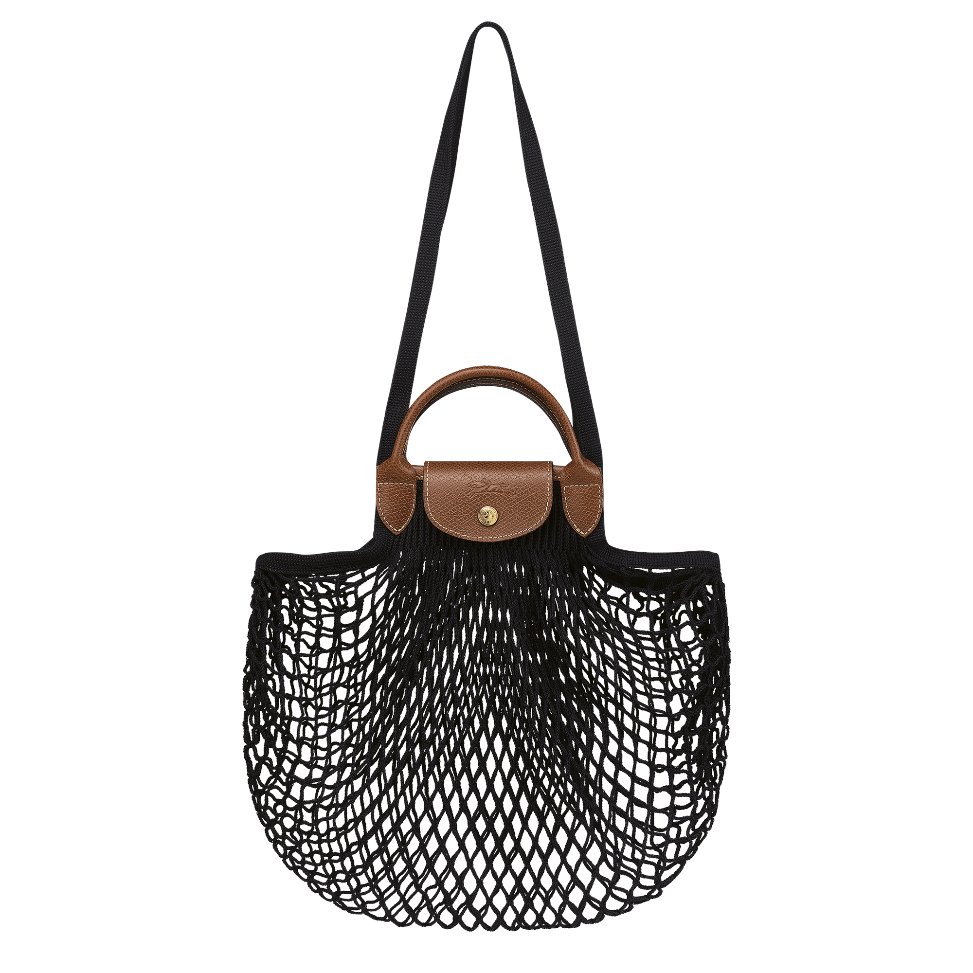 Long Champ Longchamp Le Pliage Filet L Mesh bag Black