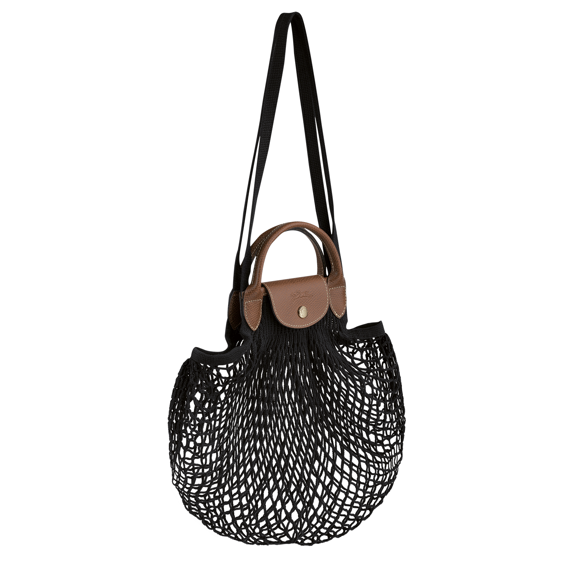 Long Champ Longchamp Le Pliage Filet L Mesh bag Black