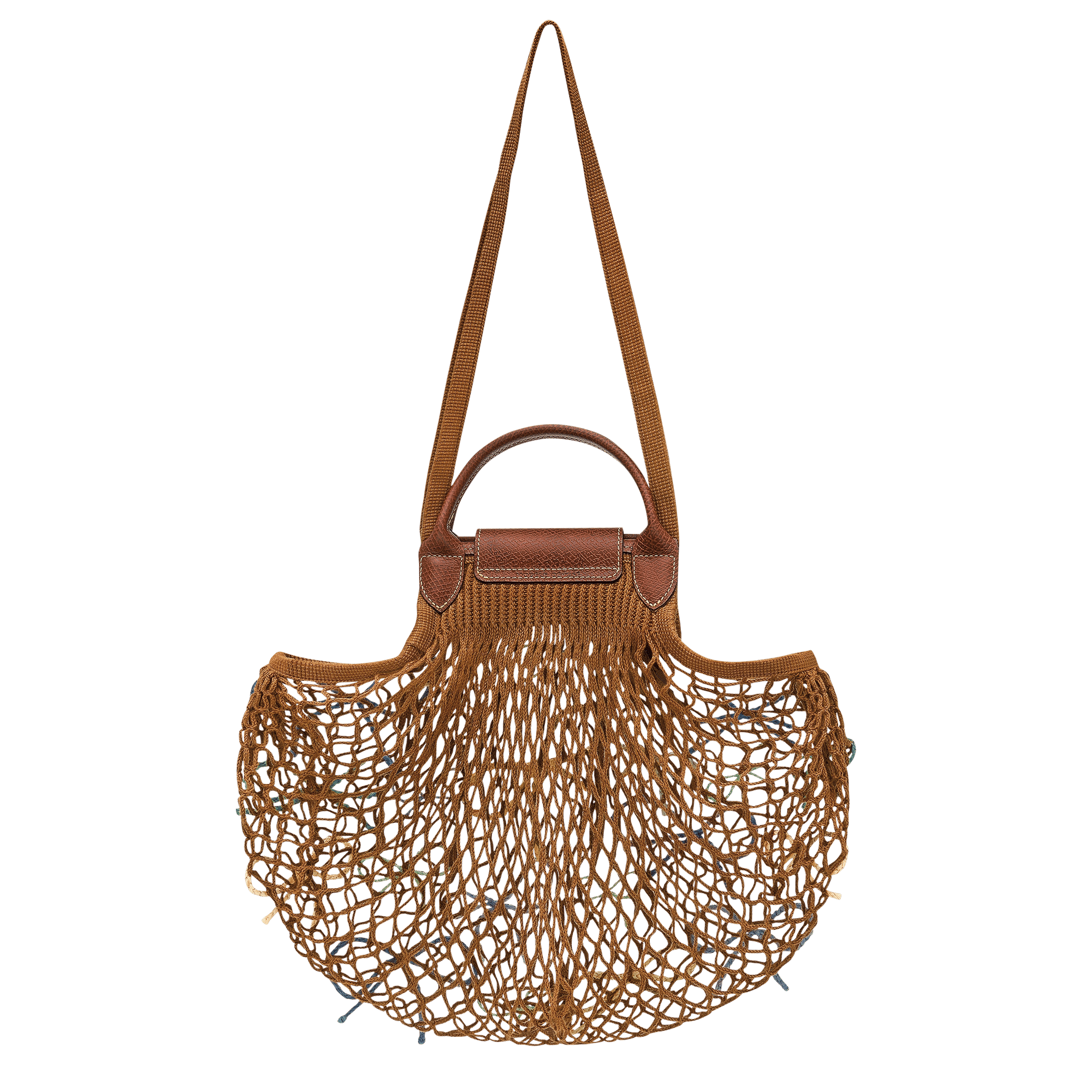 Long Champ Longchamp Le Pliage Collection L Mesh bag Tobacco