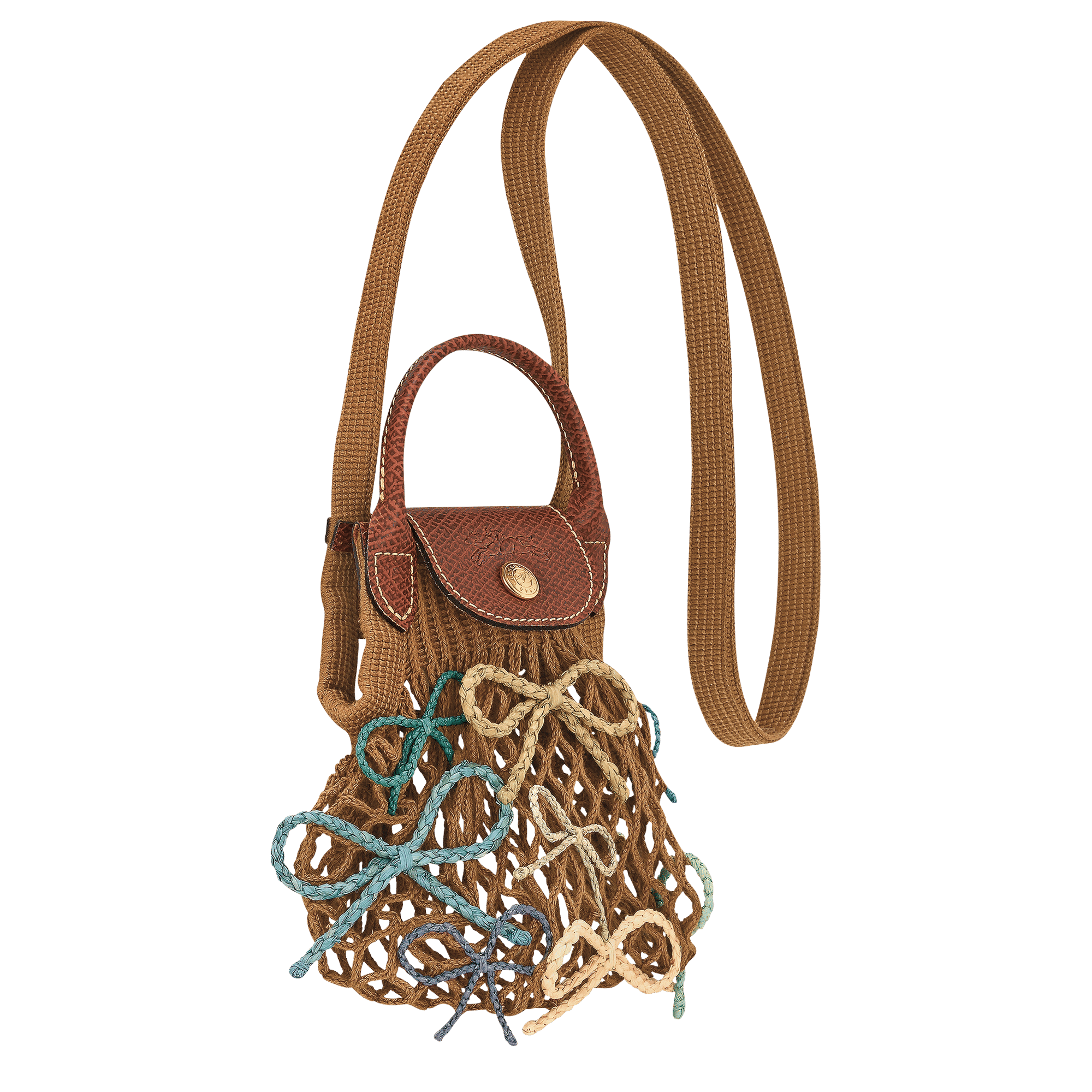 Long Champ Longchamp Le Pliage Collection XS Mesh bag Tobacco