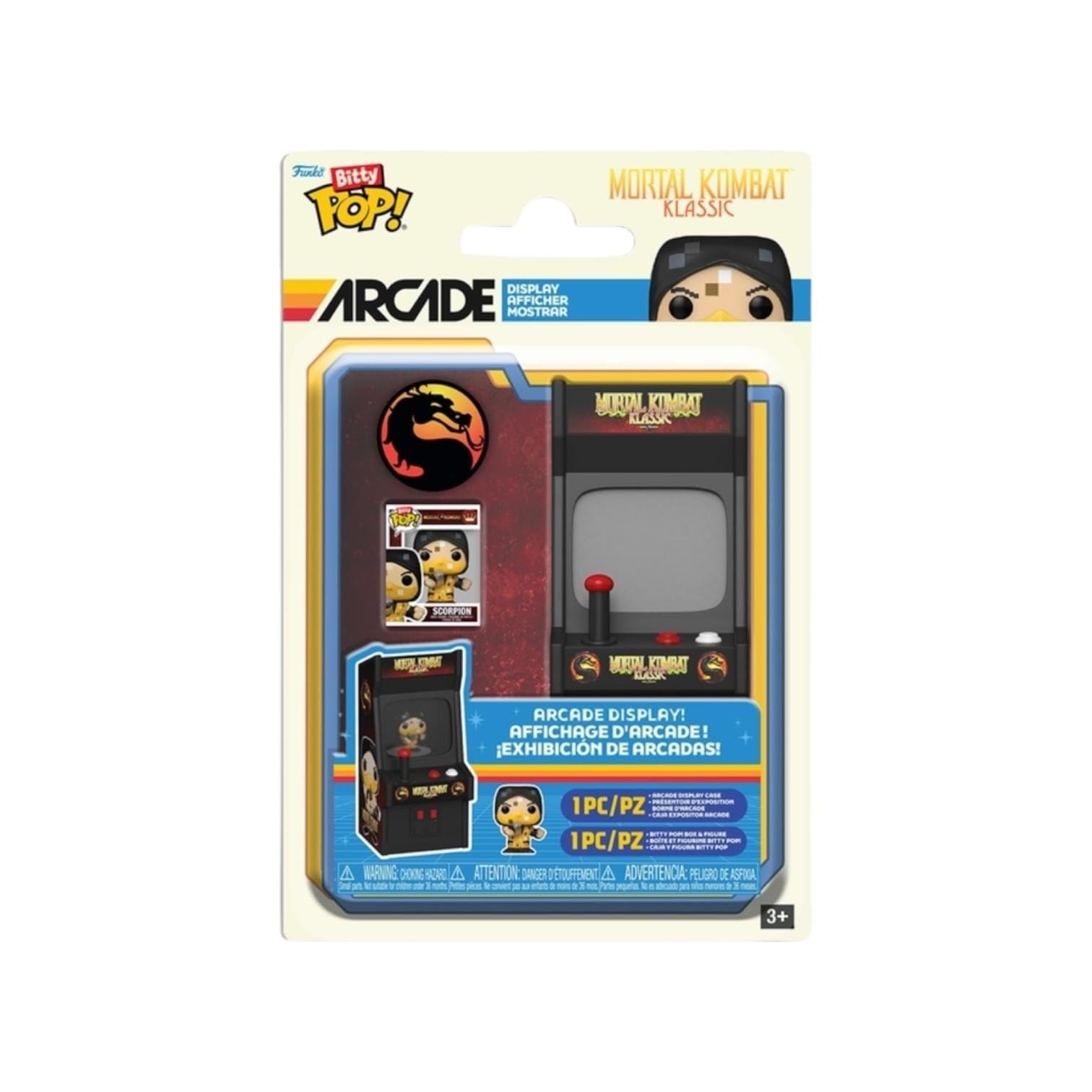Funko Pop! Scorpion 8 - bit Bitty Arcade Cabinet Funko Pop - Mortal Kombat
