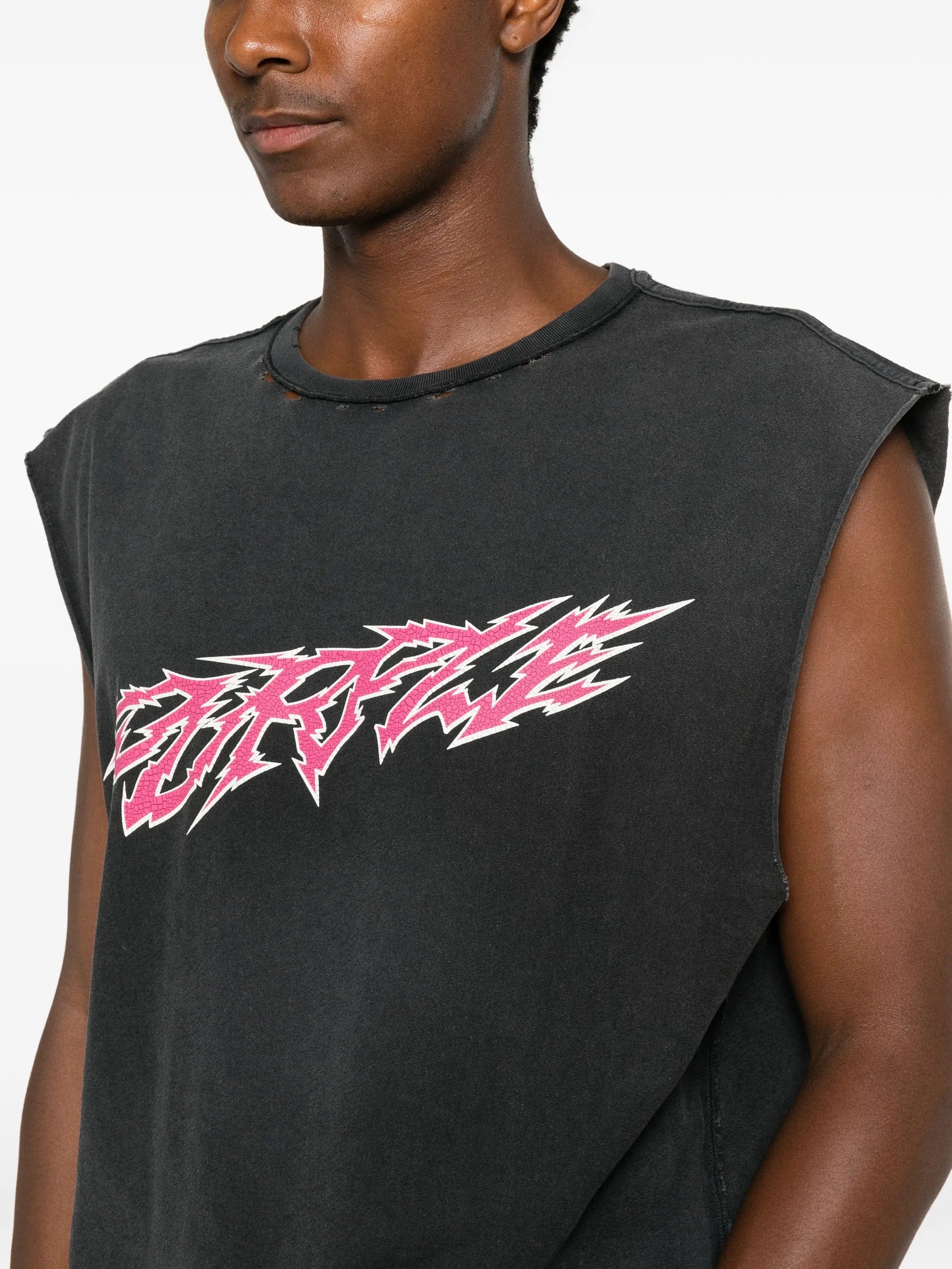 Purple Brand graphic - print distressed T - shirt