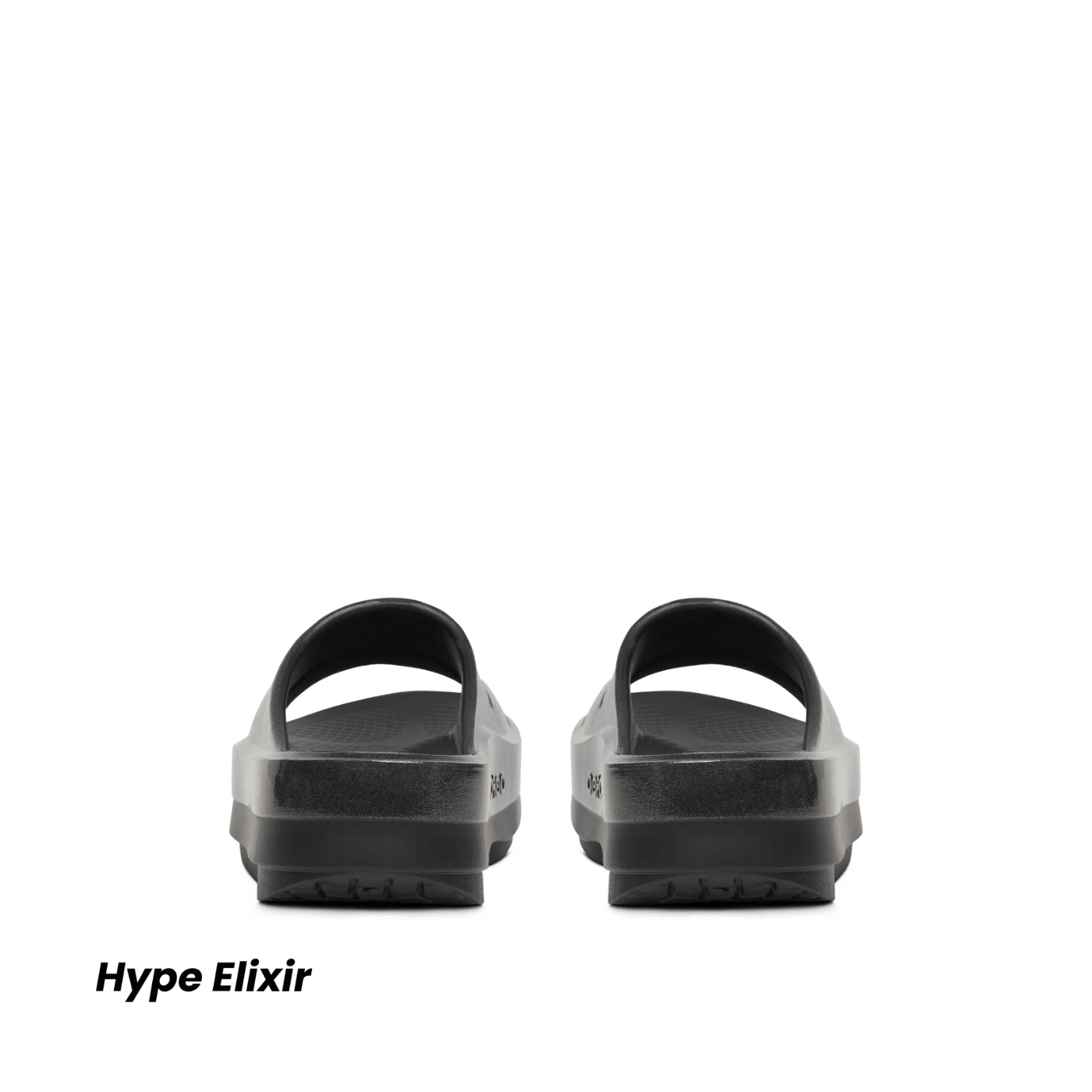 OOFOS OOahh Stacked Platform Slide Black