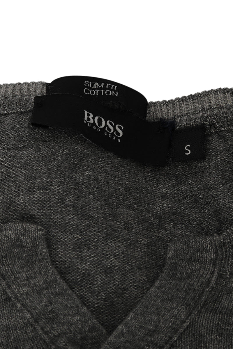 Hugo Boss Small Size V - Neck Gray Sweater