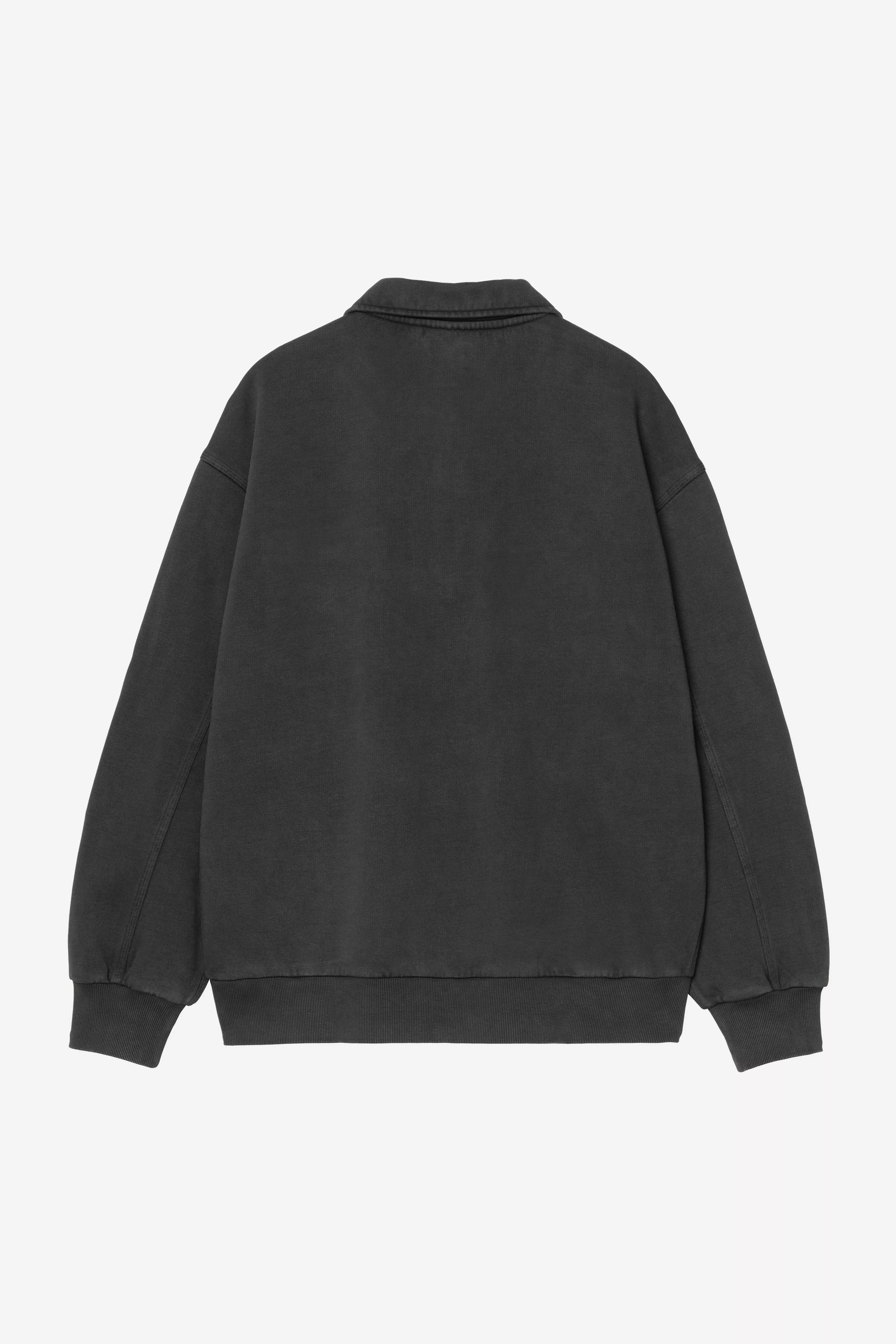 Carhartt WIP Half Zip Detroit Sweat - Black (Stone Washed)