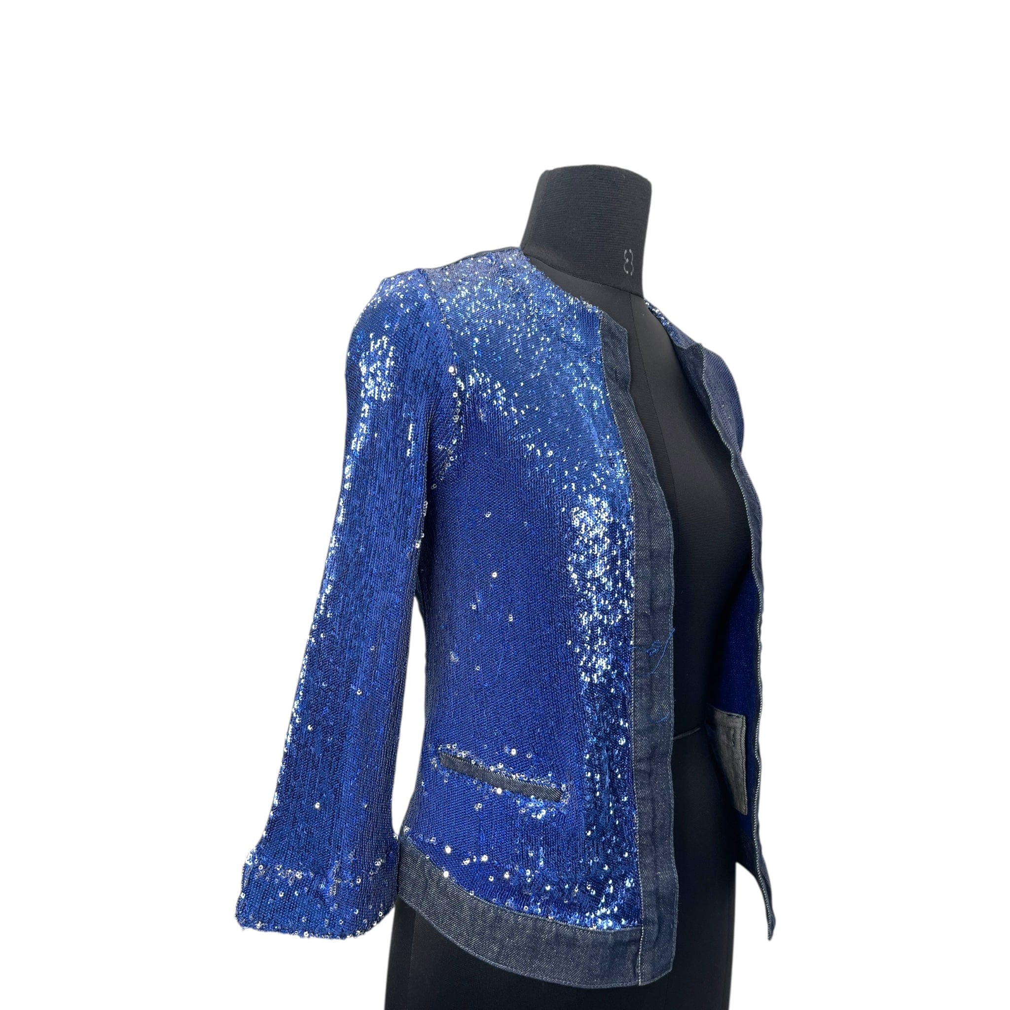 Pinko Jacket in Dark Blue Denim Size S
