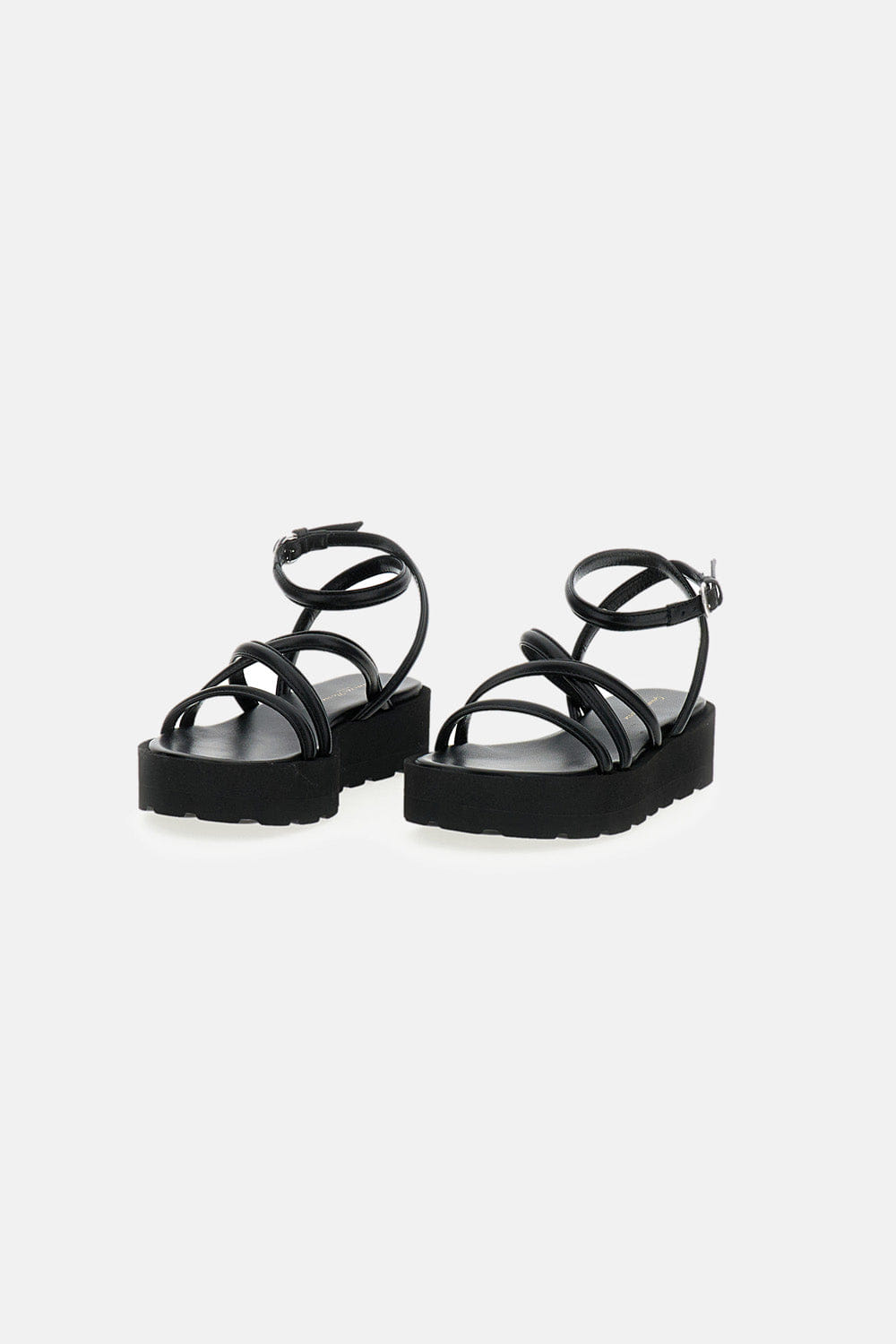 Gianvito Rossi SANDALI FLATFORM IN NAPPA