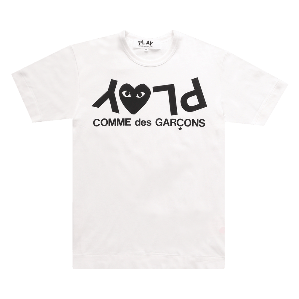 Comme des Garçons PLAY Inverted Text Logo T-Shirt White