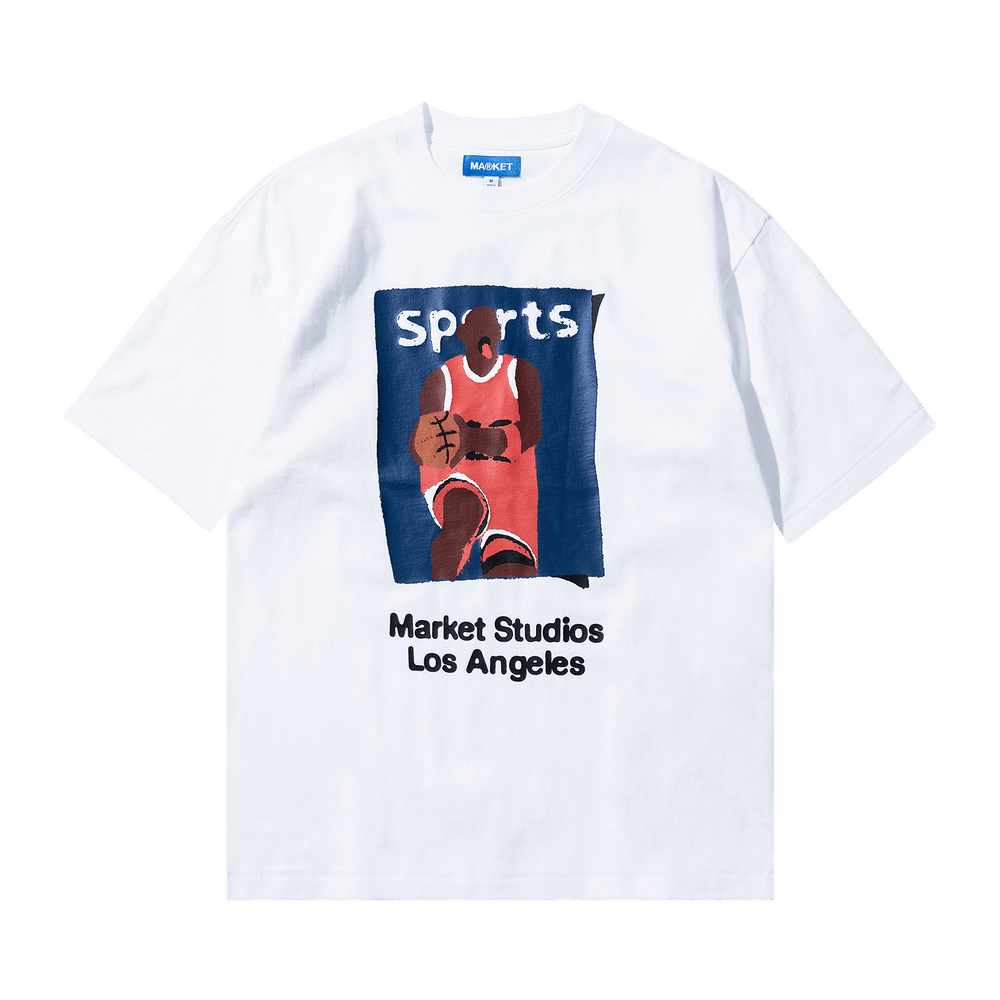 Market Illustrated Basketball T-Shirt White