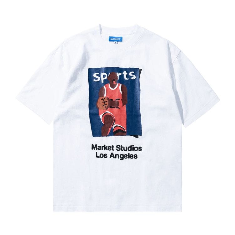 Market Illustrated Basketball T-Shirt White