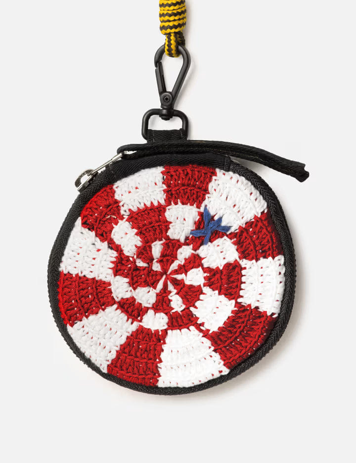 Piet Crochet Checked Coin Bag