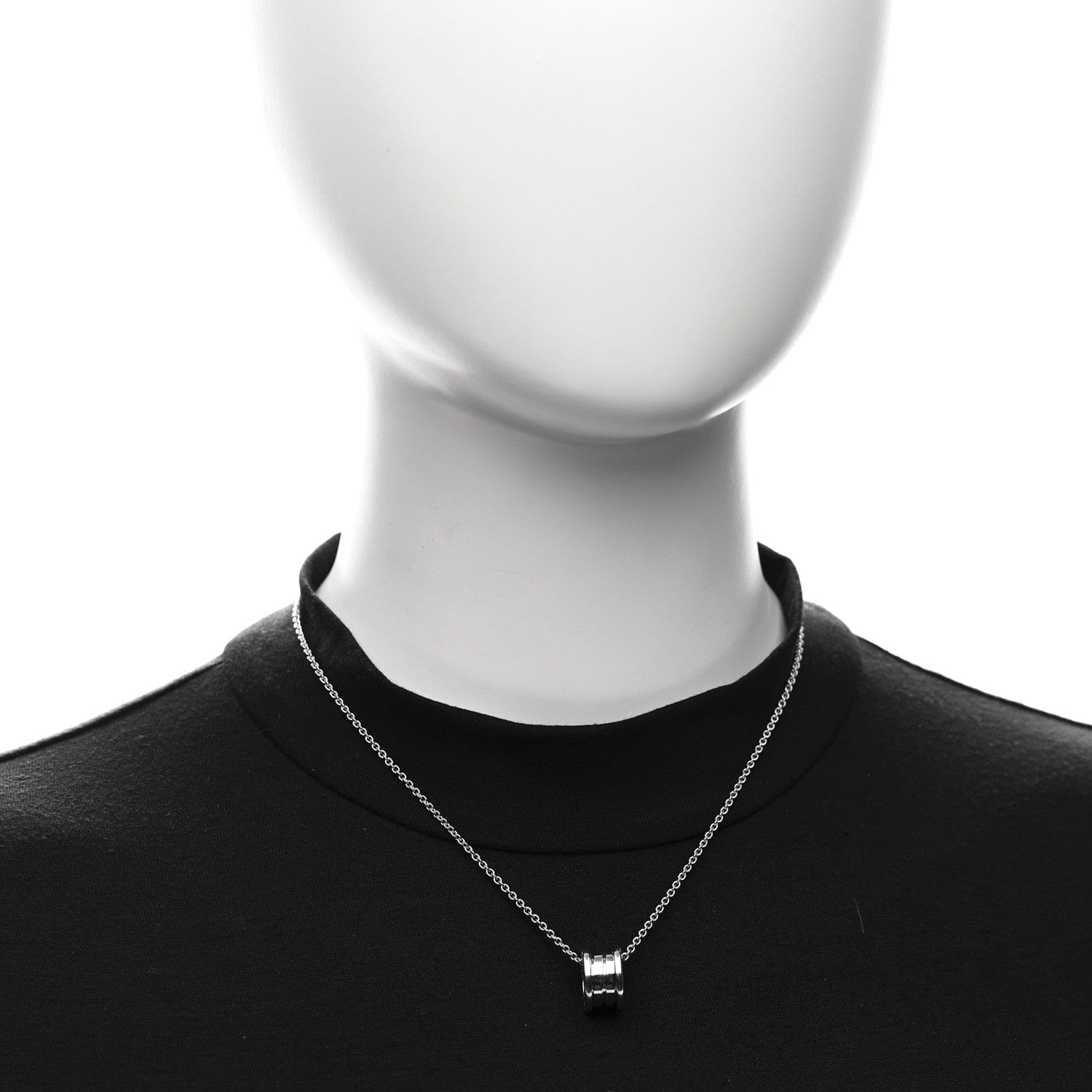 Bulgari 18K White Gold B.Zero1 Pendant Necklace