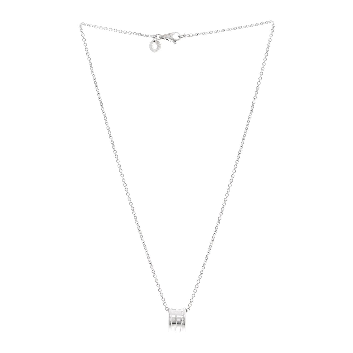 Bulgari 18K White Gold B.Zero1 Pendant Necklace